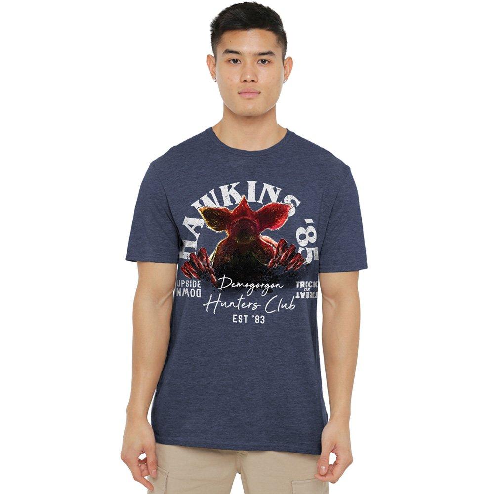 Navy - Stranger Things - Stranger Things Hawkins 85 Demogorgon Hunters T-S - 1