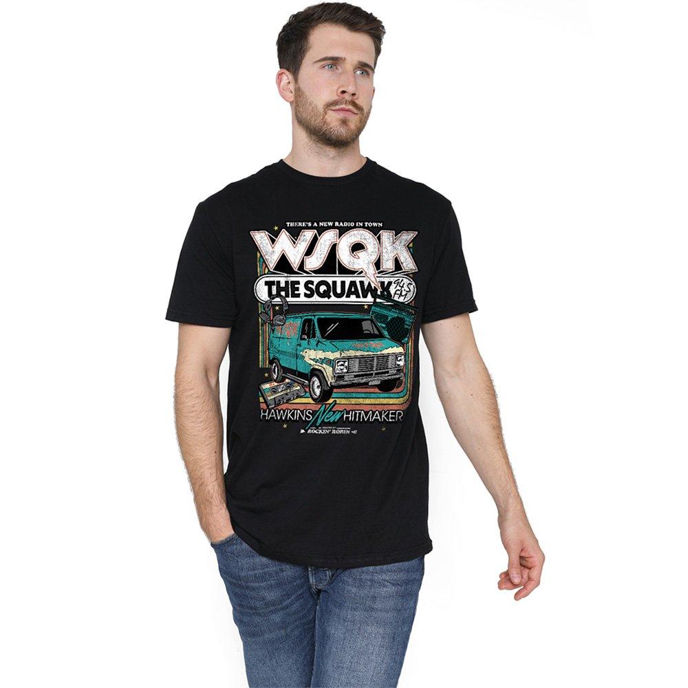 Black - Stranger Things - Stranger Things Wsqk The Squawk Retro T-Shirt Bla - 1