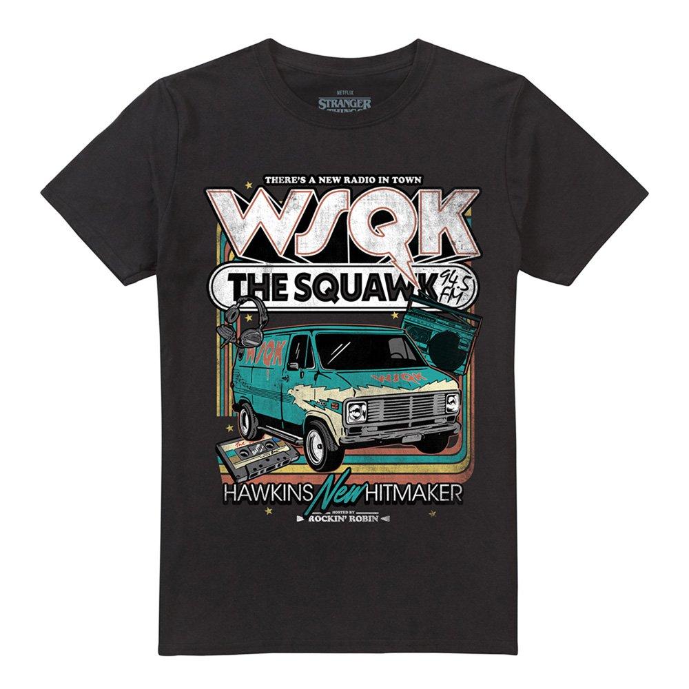 Black - Stranger Things - Stranger Things Wsqk The Squawk Retro T-Shirt Bla - 4