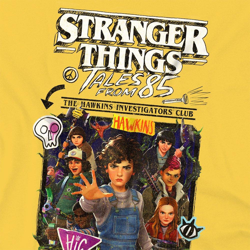 Yellow - Stranger Things - Stranger Things Tales From 85 Group Poster T Shirt - 2
