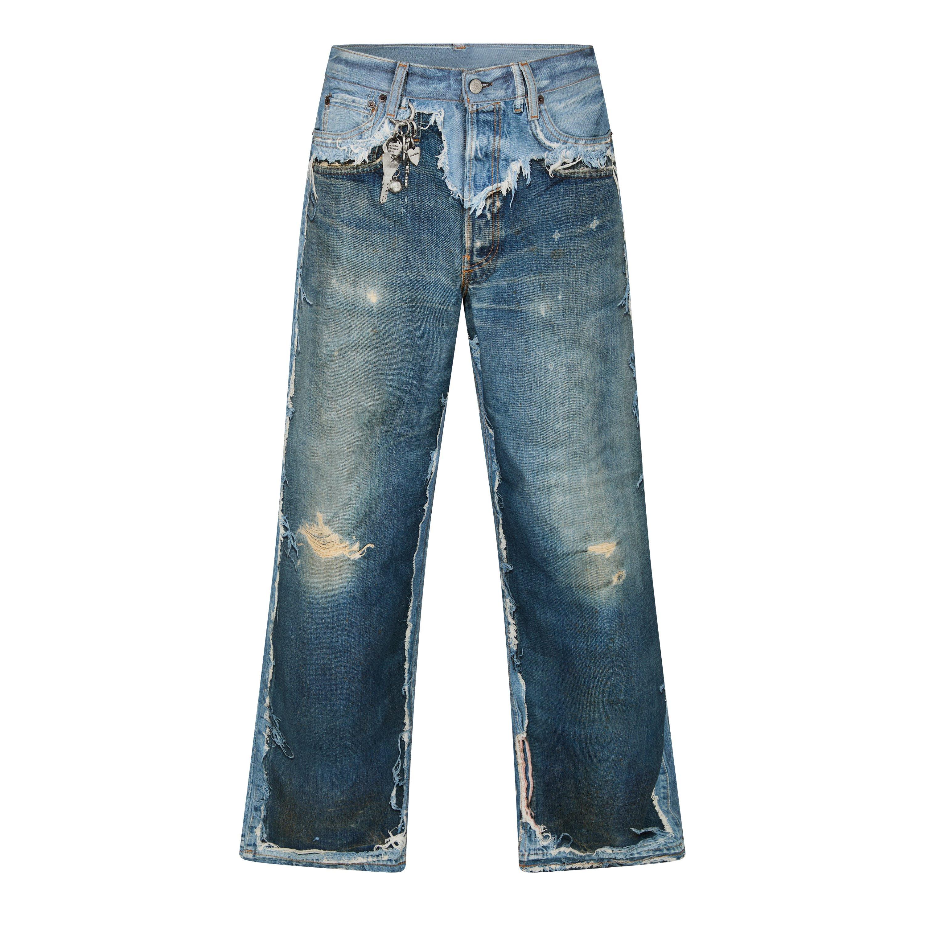 Acne Studios Mens Trompe-LOeil Jeans - Blue - Medium