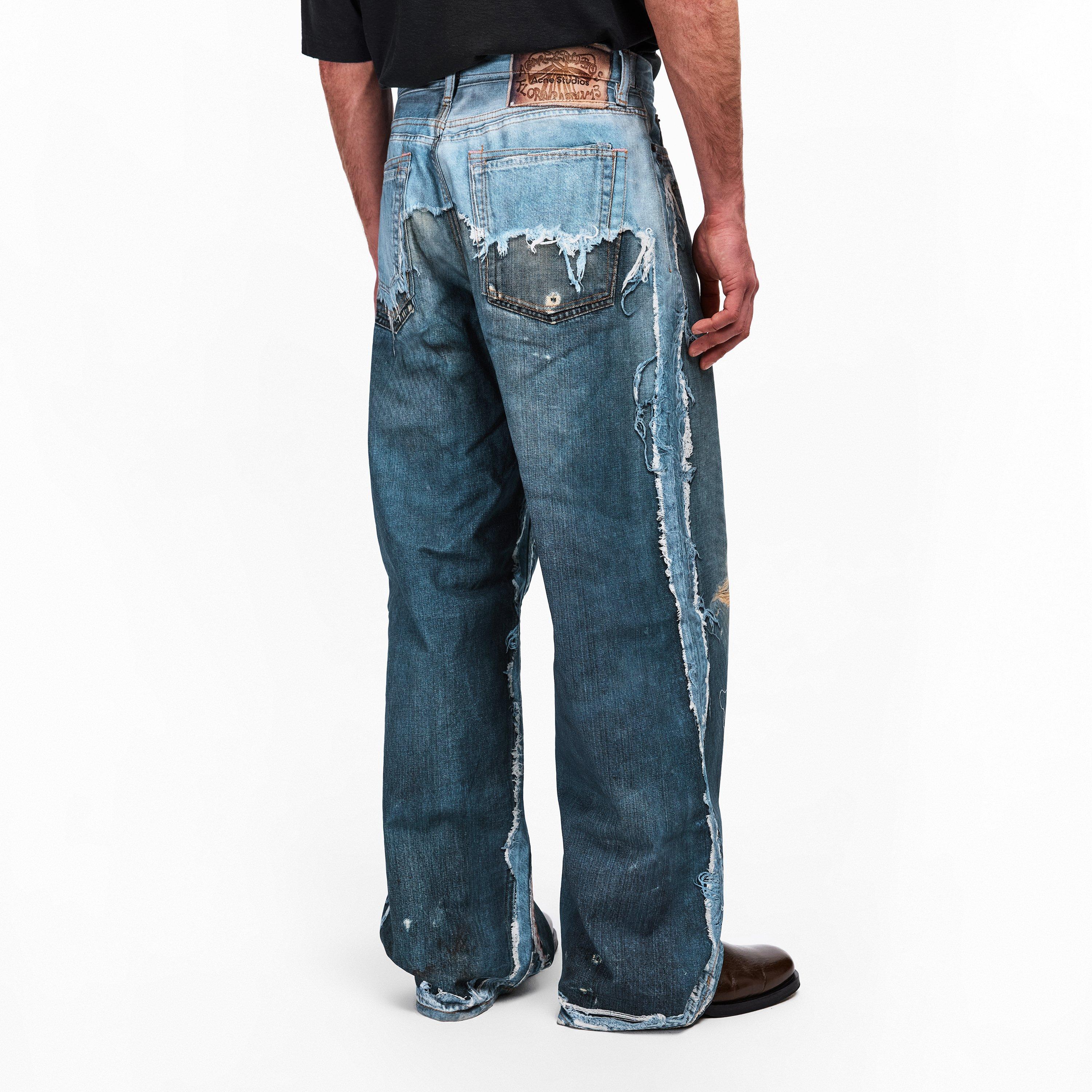 Blue - Acne Studios - Mens Trompe-LOeil Jeans - 4