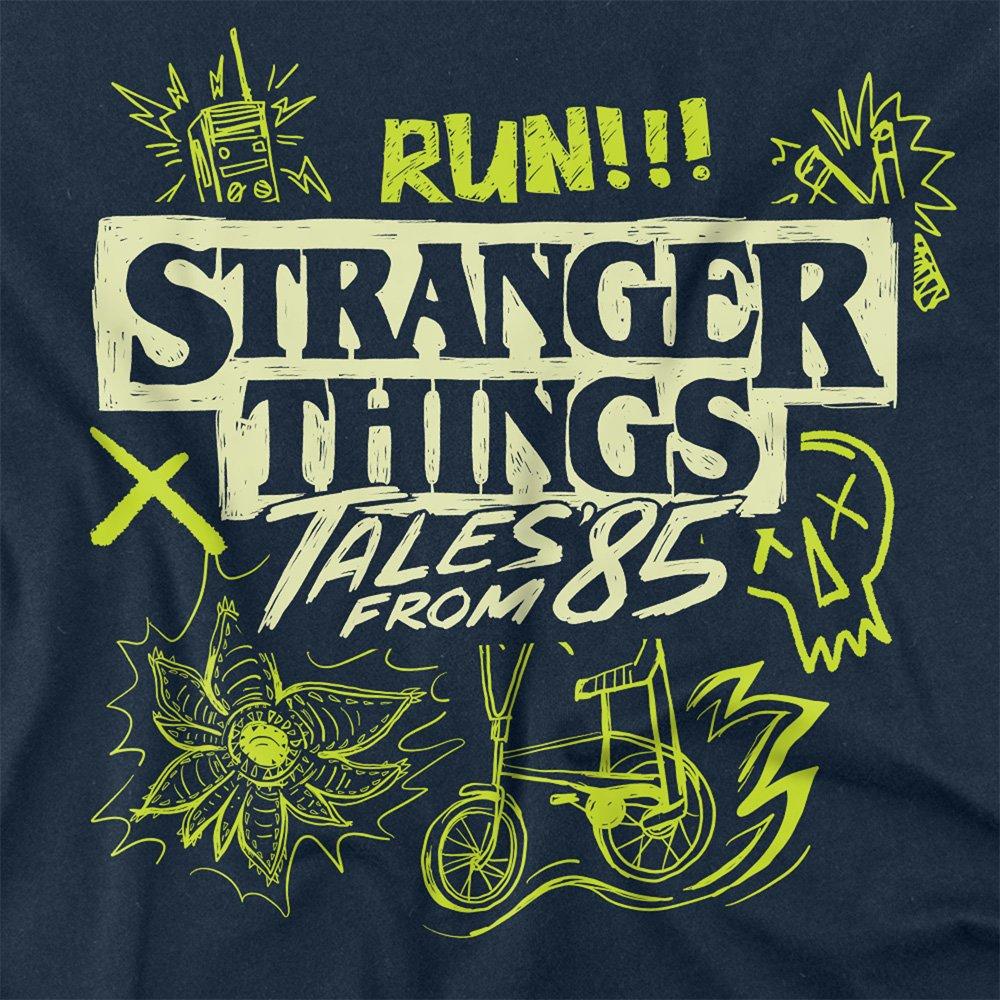 Navy - Stranger Things - Stranger Things Tales From 85 Graffiti Glow Long S - 2