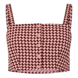 Levis Levis Nadia Crop Top Houndstooth Geo