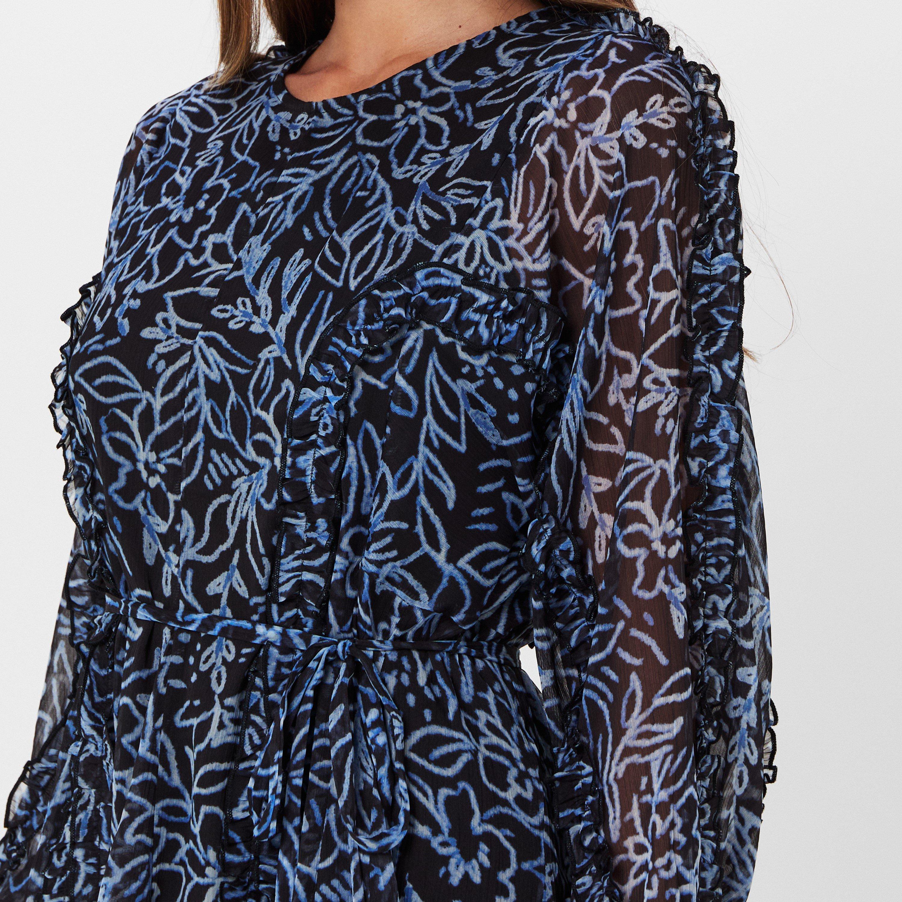 Navy Multi - French Connection - Women's Anna Mini Dress - 5