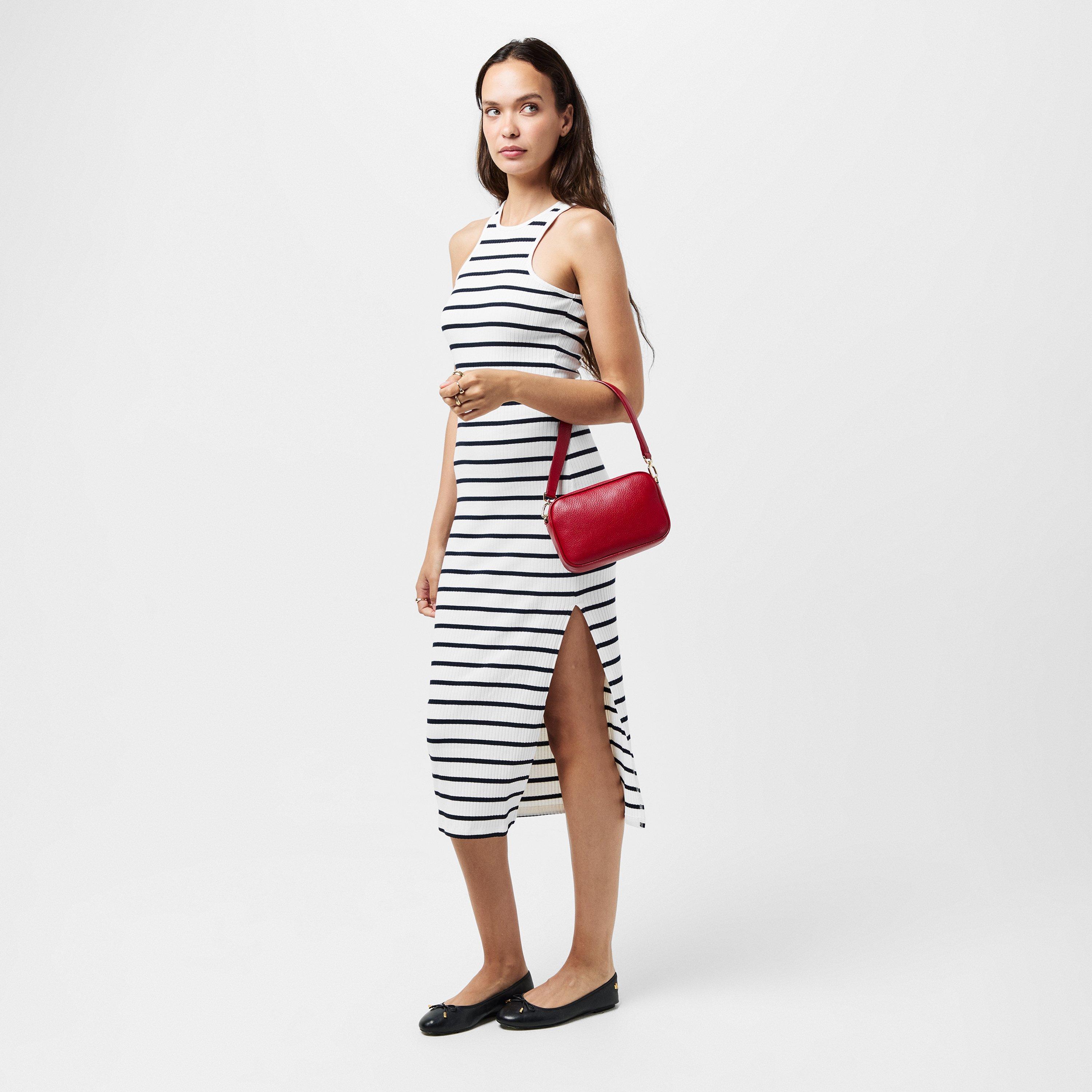 Summer White - French Connection - Women's Tommy Stripe Racer Back T-Shirt Dress - 6