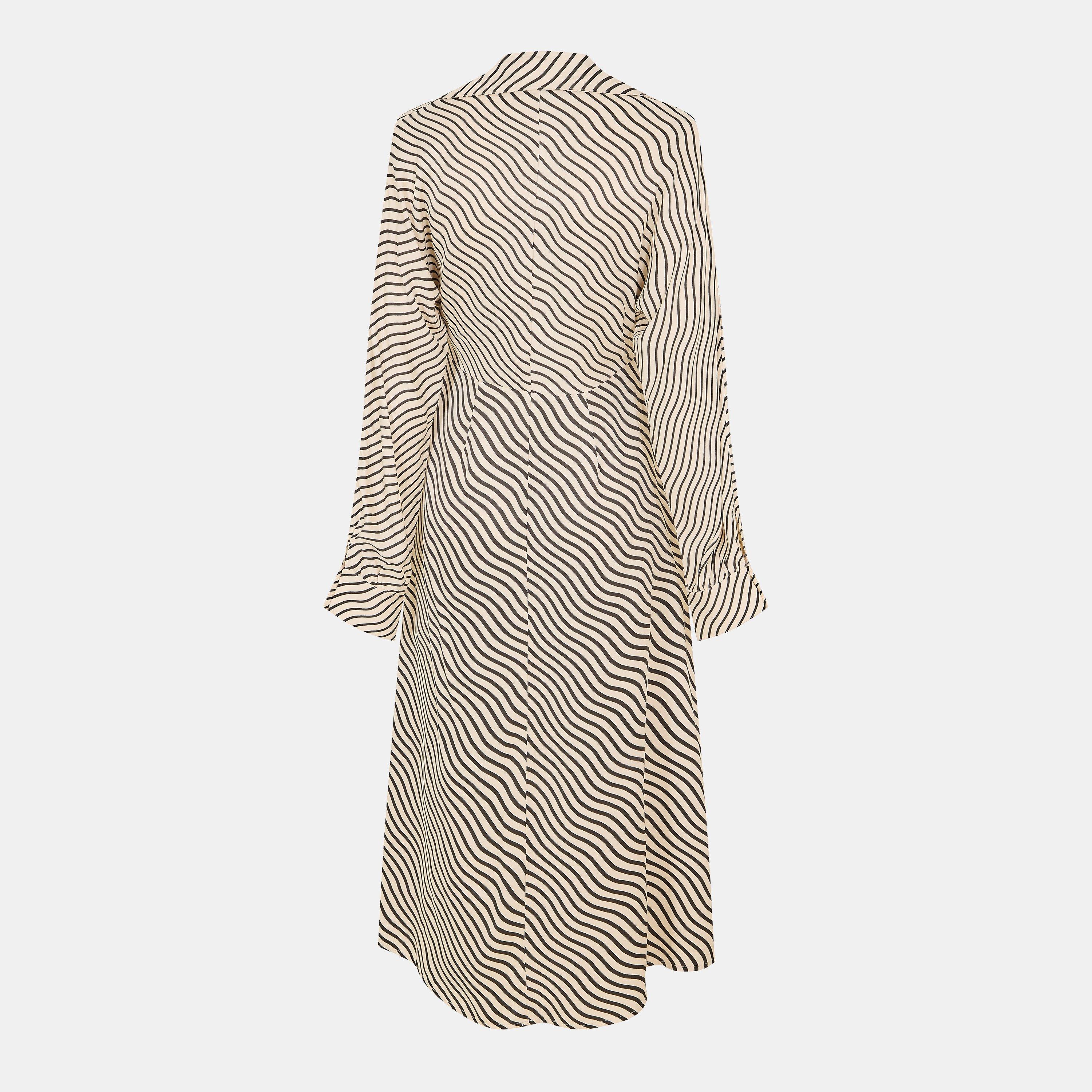 Black/Cream - French Connection - Women's Candice A-Line Dress - 2