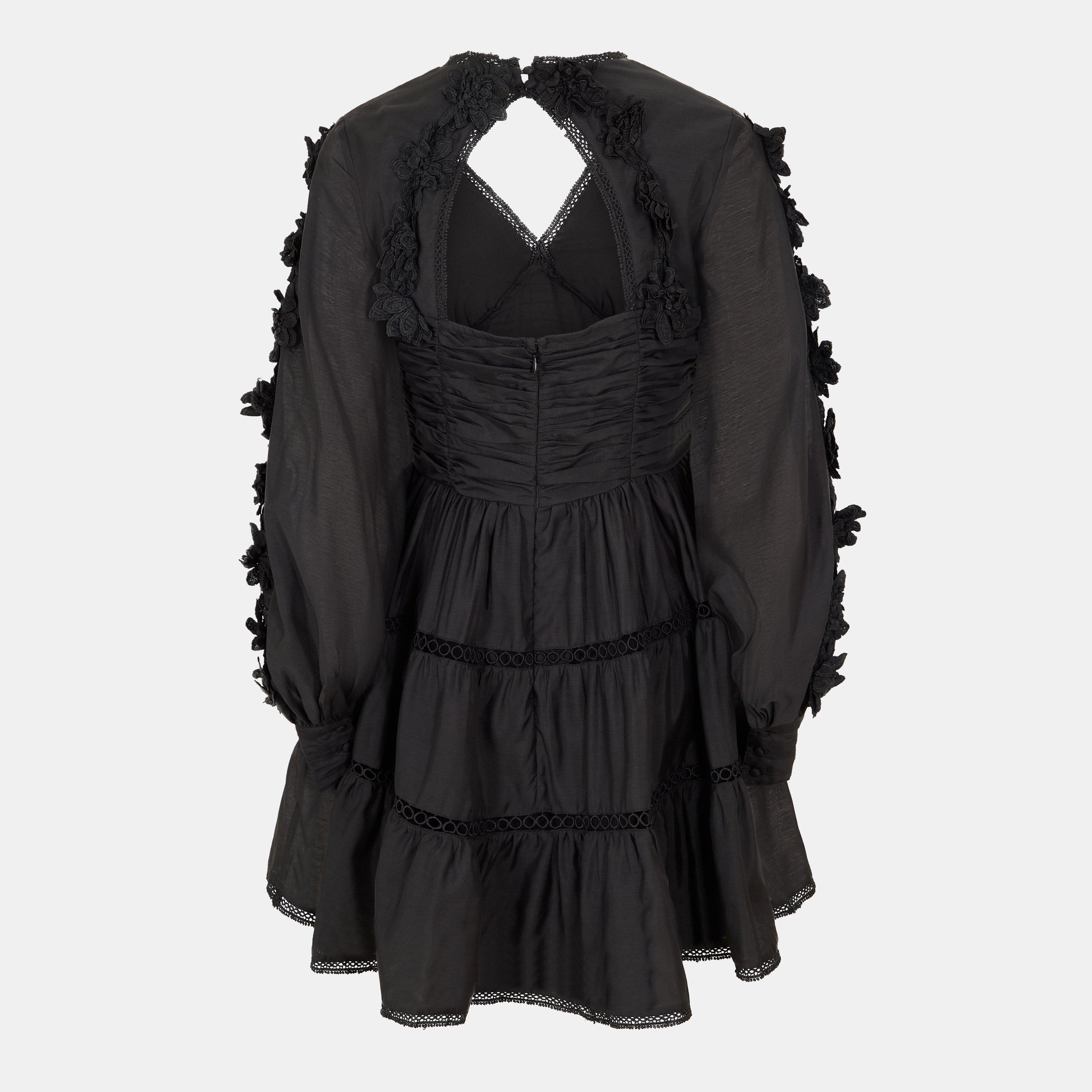 Black - French Connection - Women's Aubrey Lace Mini Dress - 2