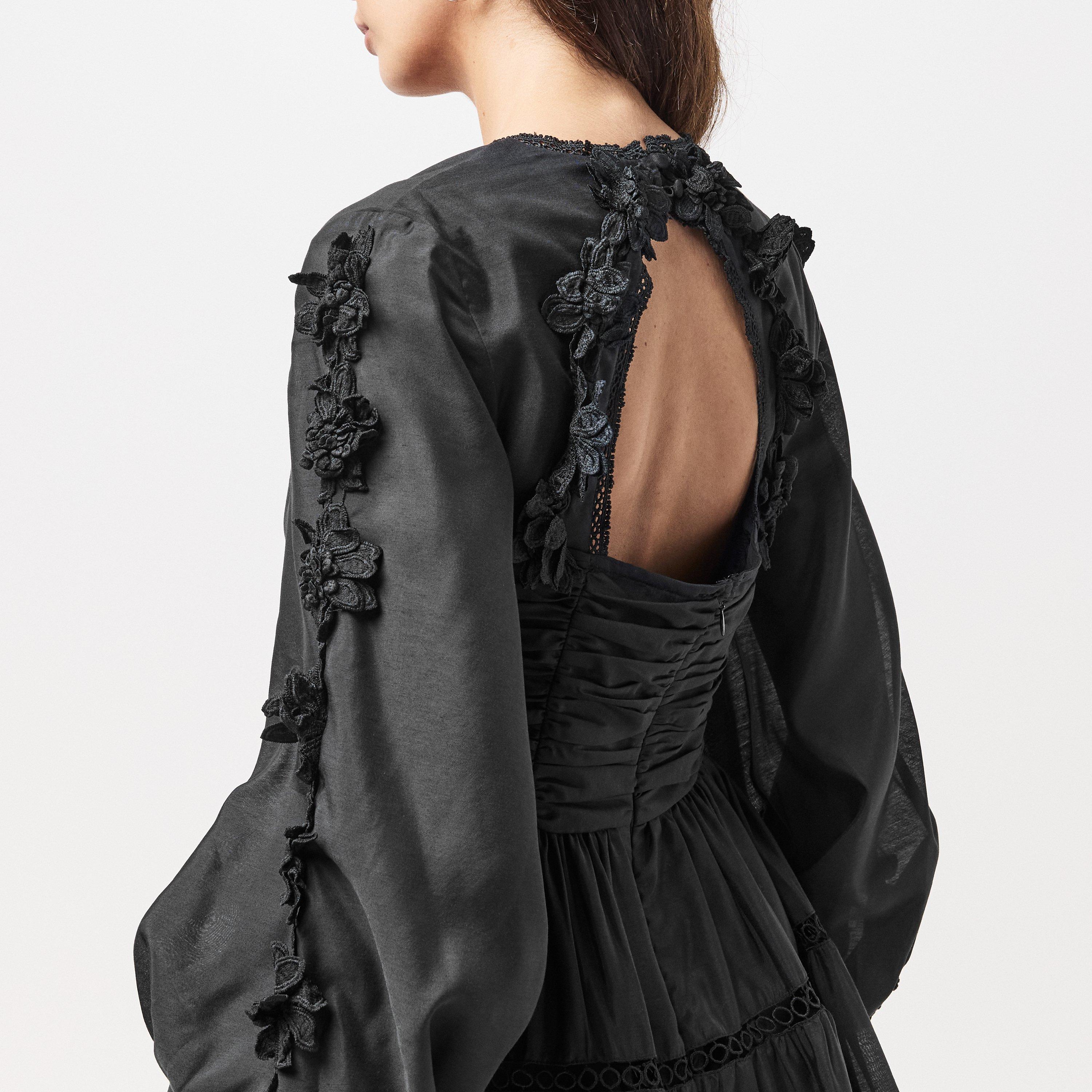 Black - French Connection - Women's Aubrey Lace Mini Dress - 5