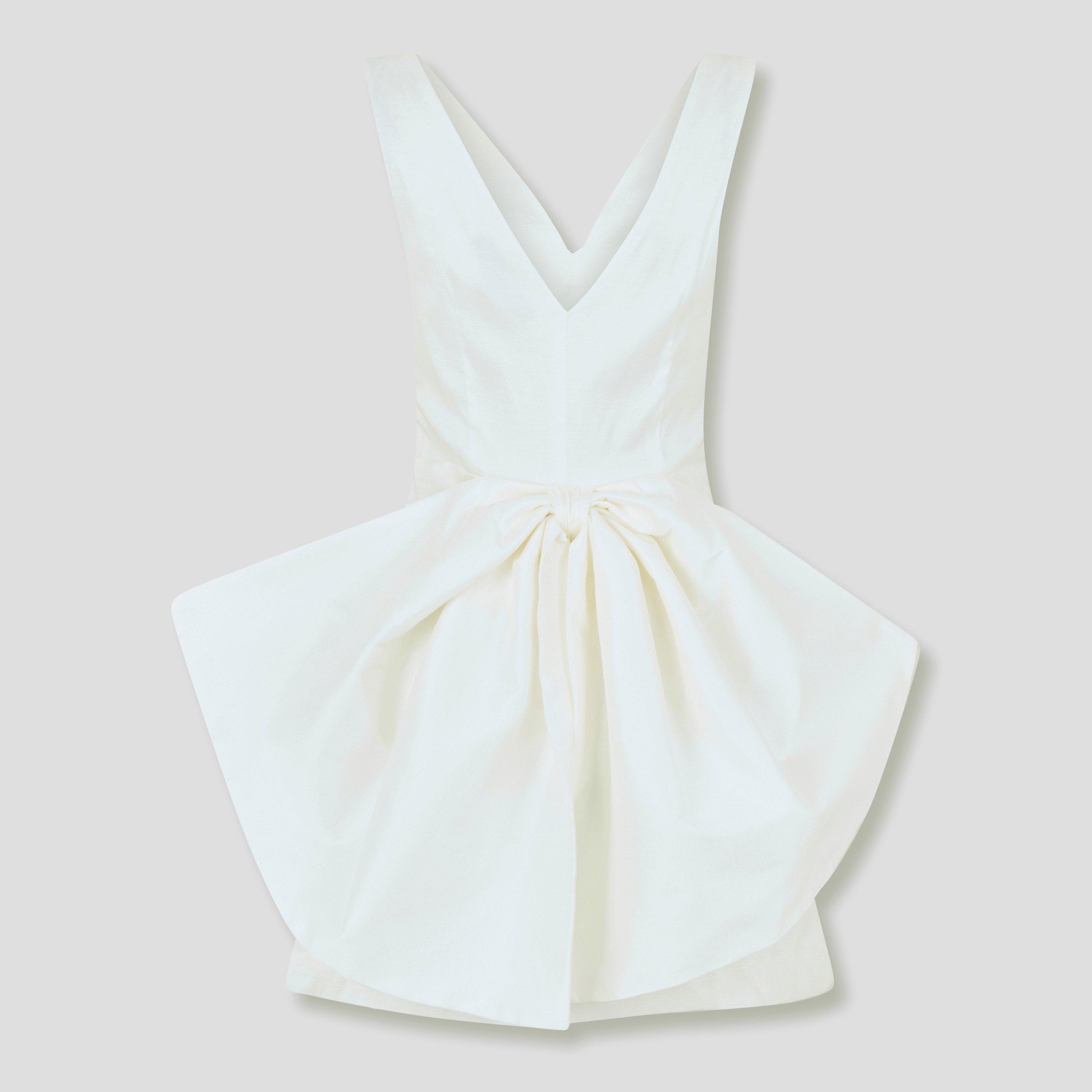 Summer White - French Connection - Women's Carey Bow Mini Dress - 2