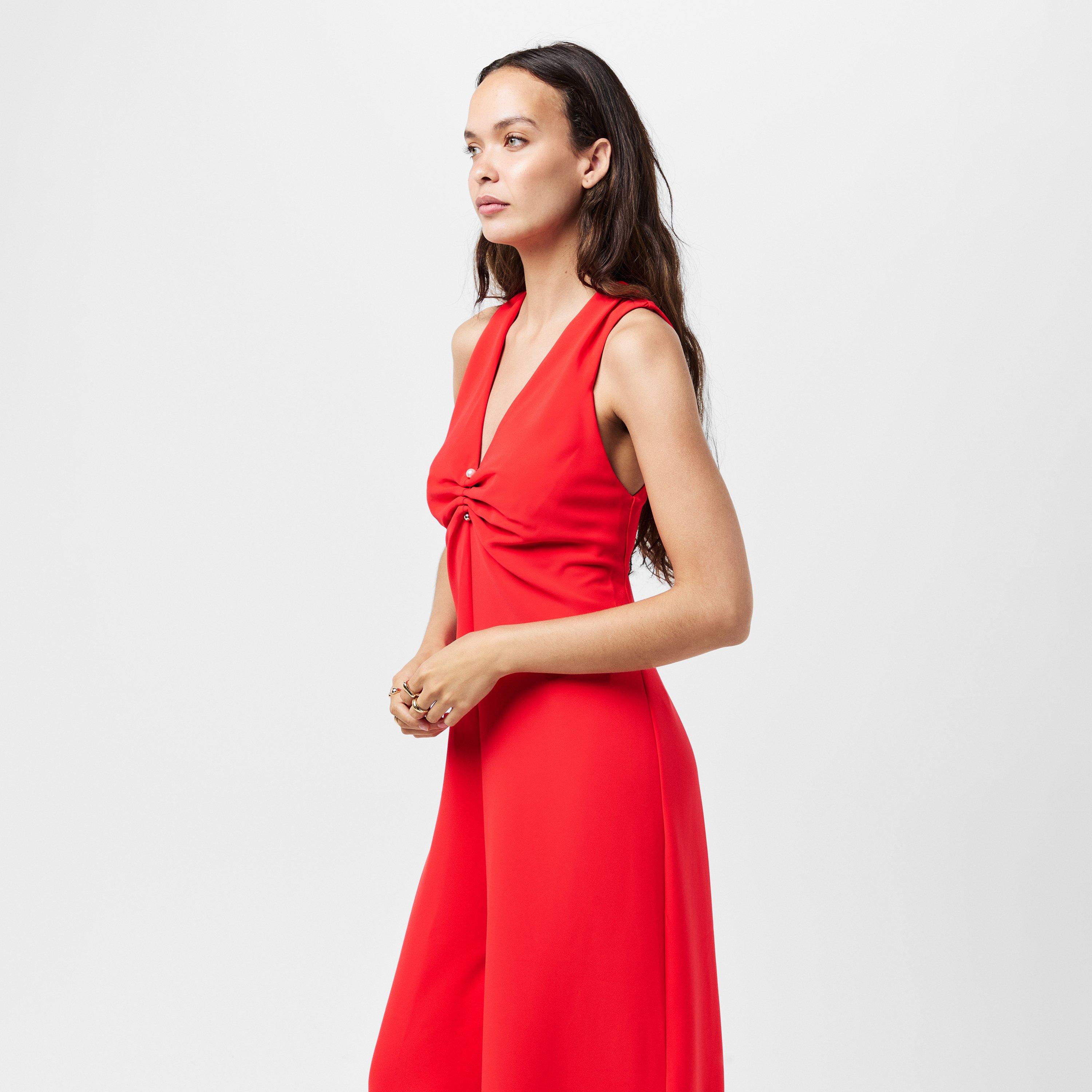 Poppy Red - French Connection - Women's Arelette Jumpsuit - 3
