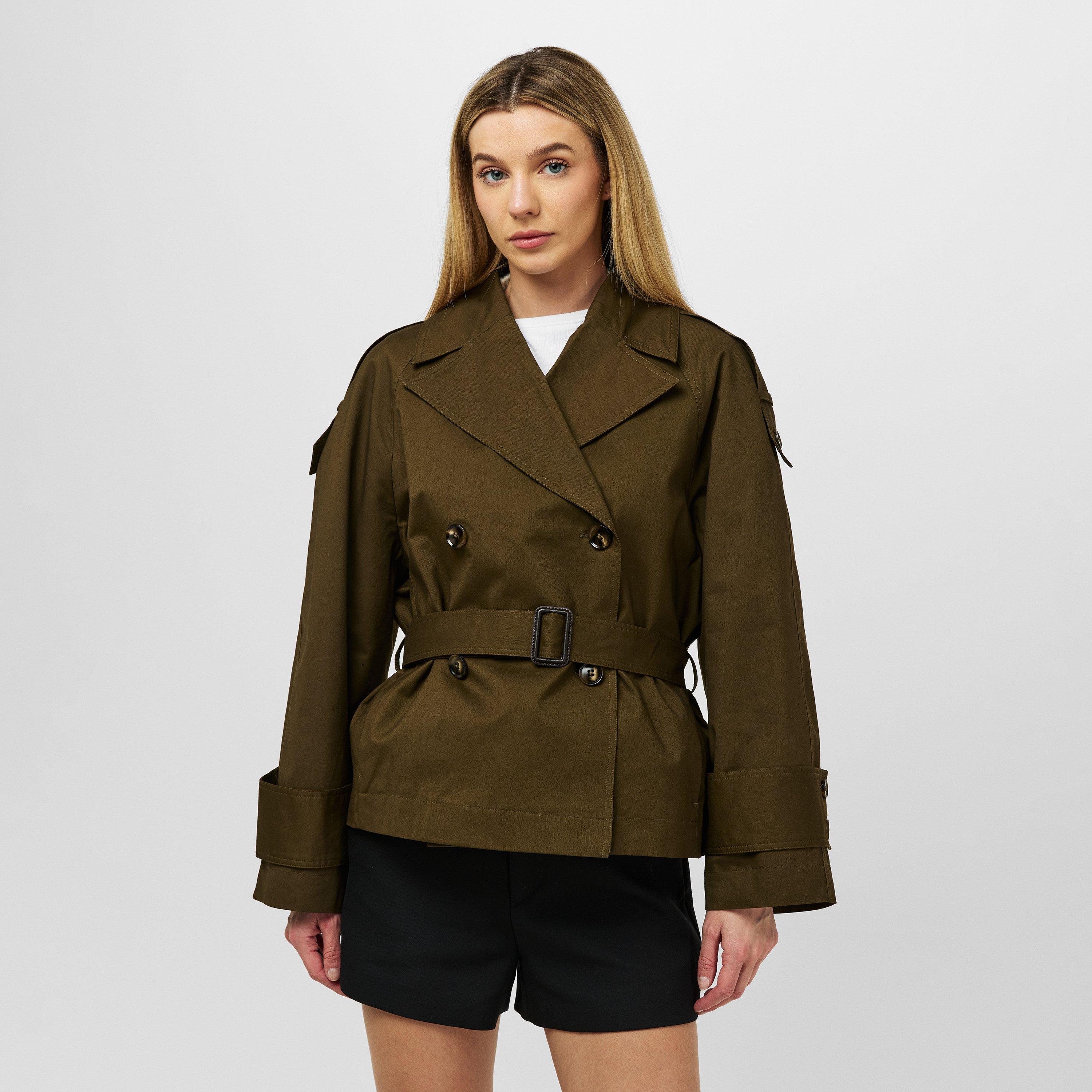 Khaki - French Connection - Women's Denby Weather-Resistant Belted Trench Coat - 3