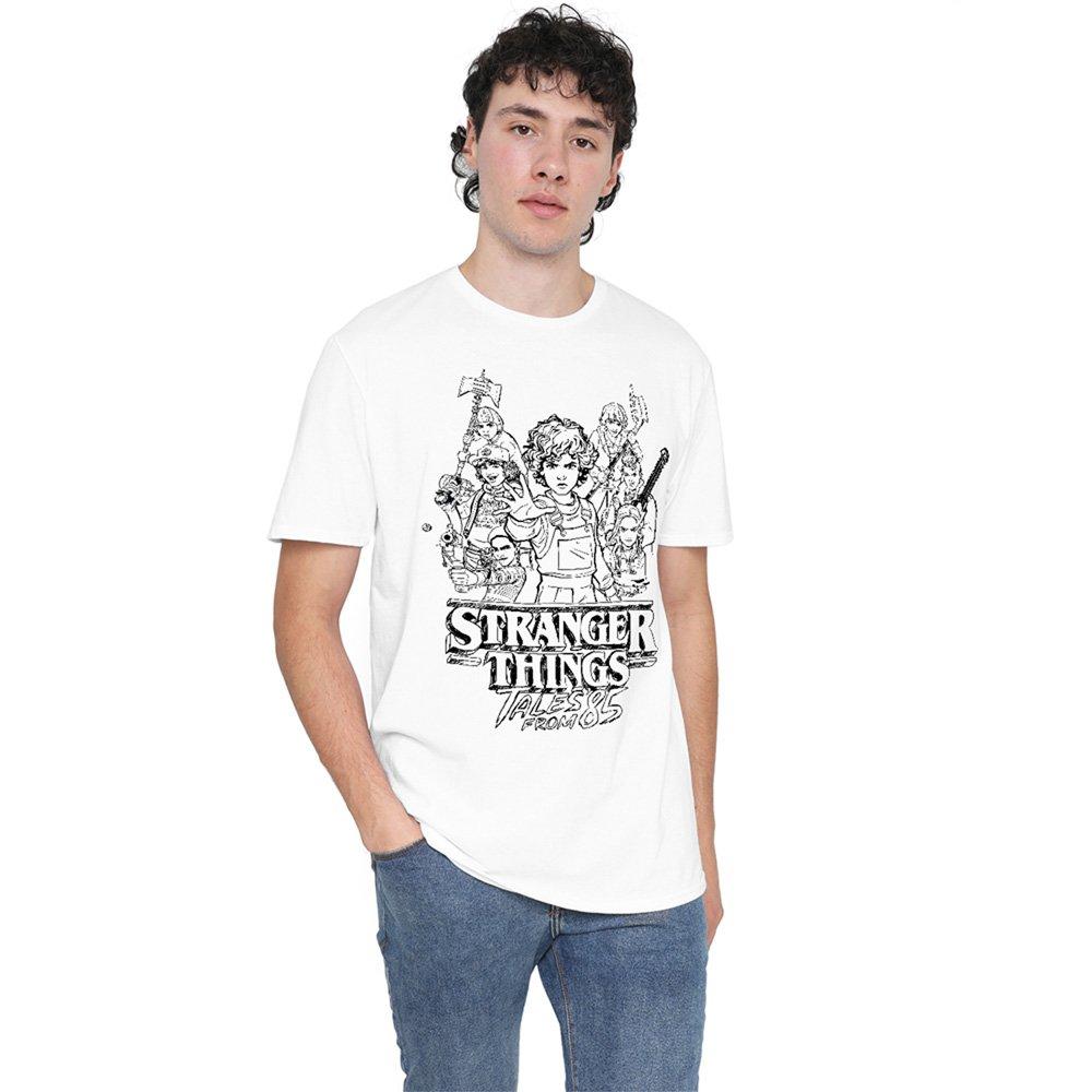 White - Stranger Things - Stranger Things Tales From 85 Group Sketch T Shirt - 1