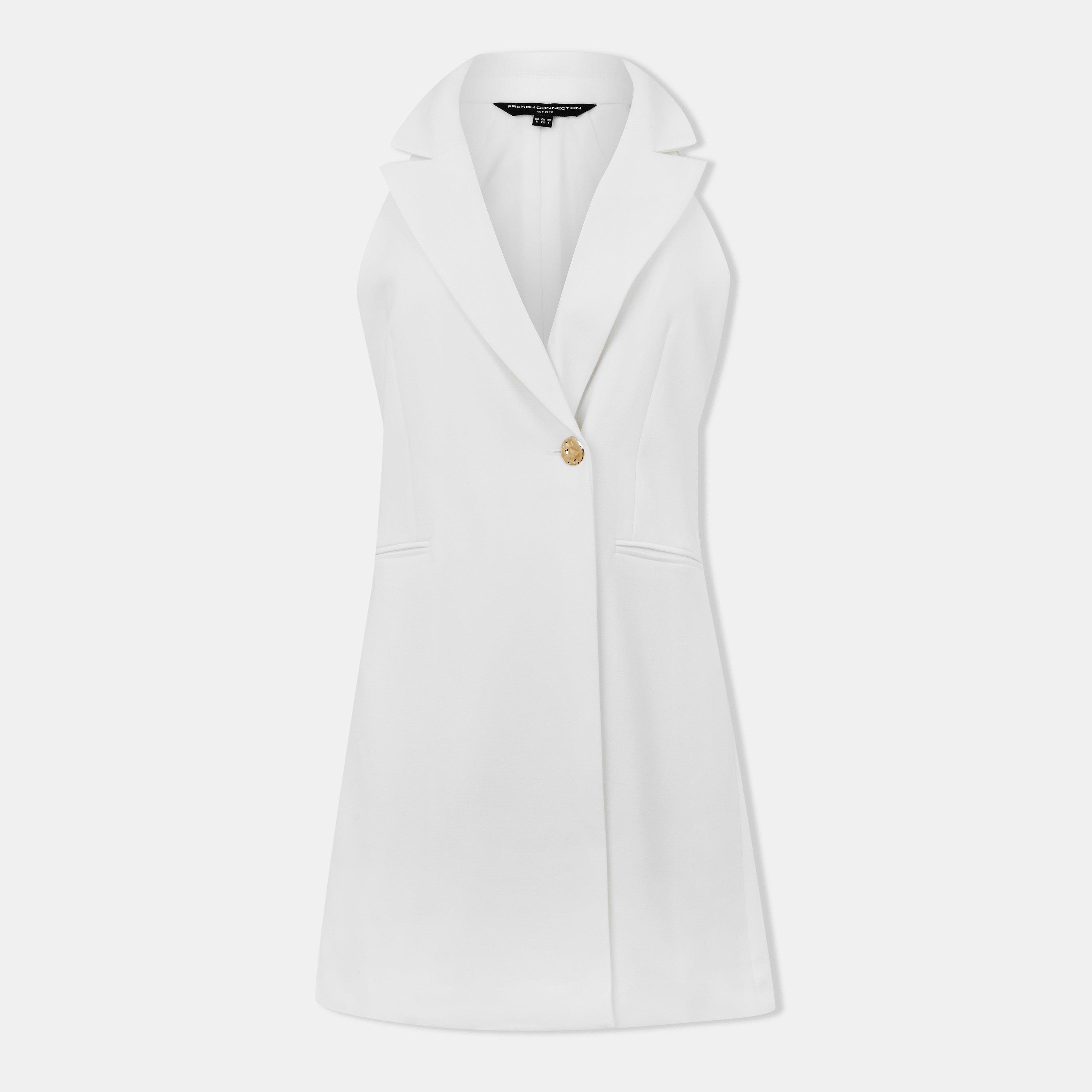 French Connection Women's Whisper Halter Blazer Dress - Summer White - 10 (S)