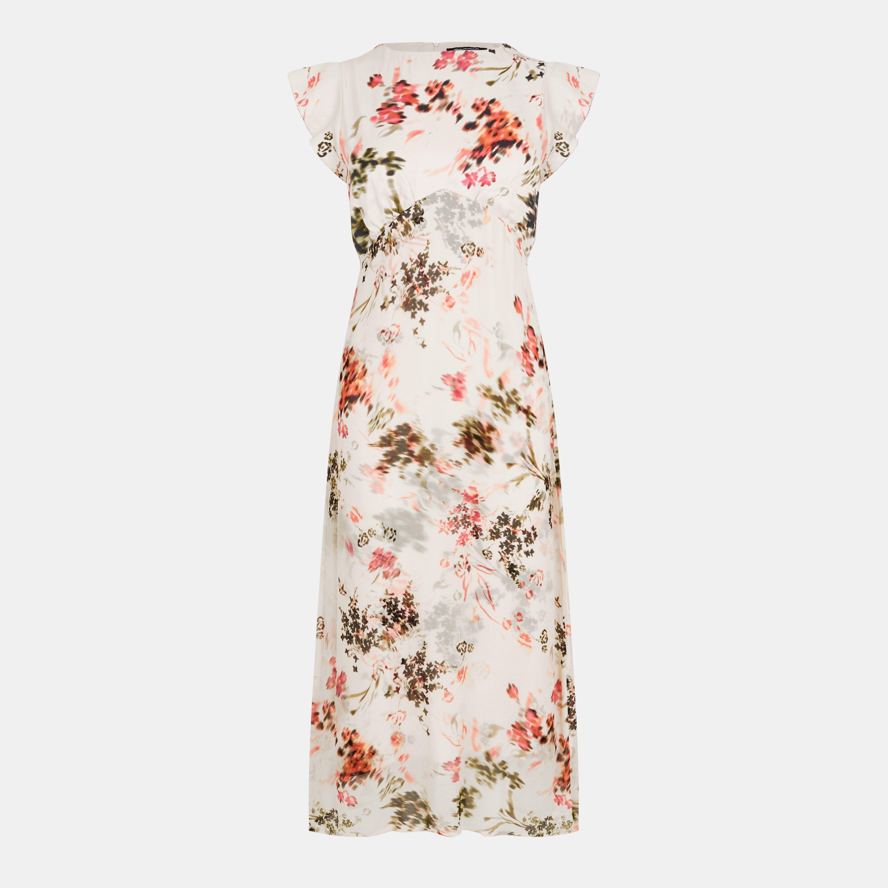Crm/Scarlet Red - French Connection - Women's Candice Midi A Line Dress - 1