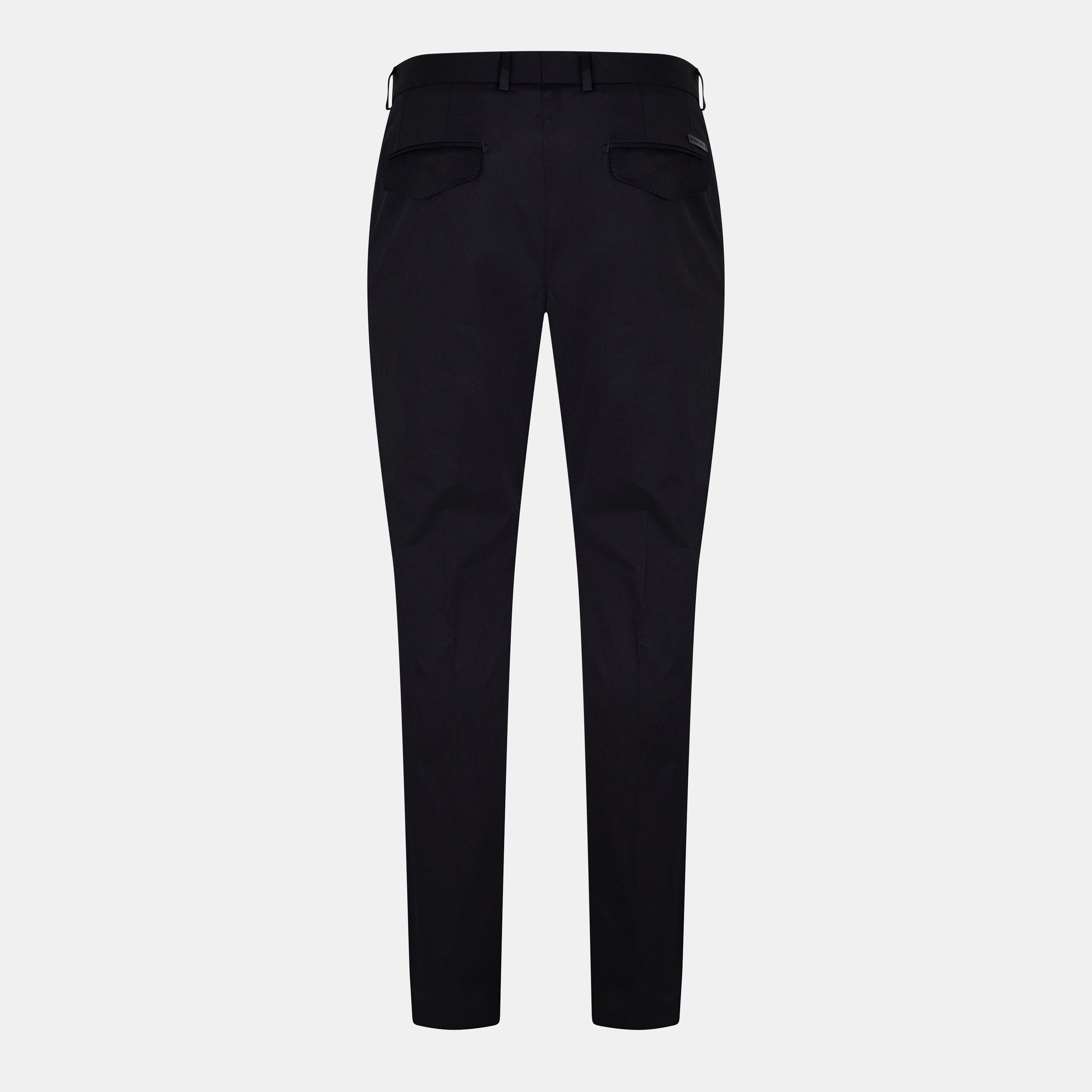 Black - Dolce and Gabbana - Men's Cotton Tailored Trousers - 2