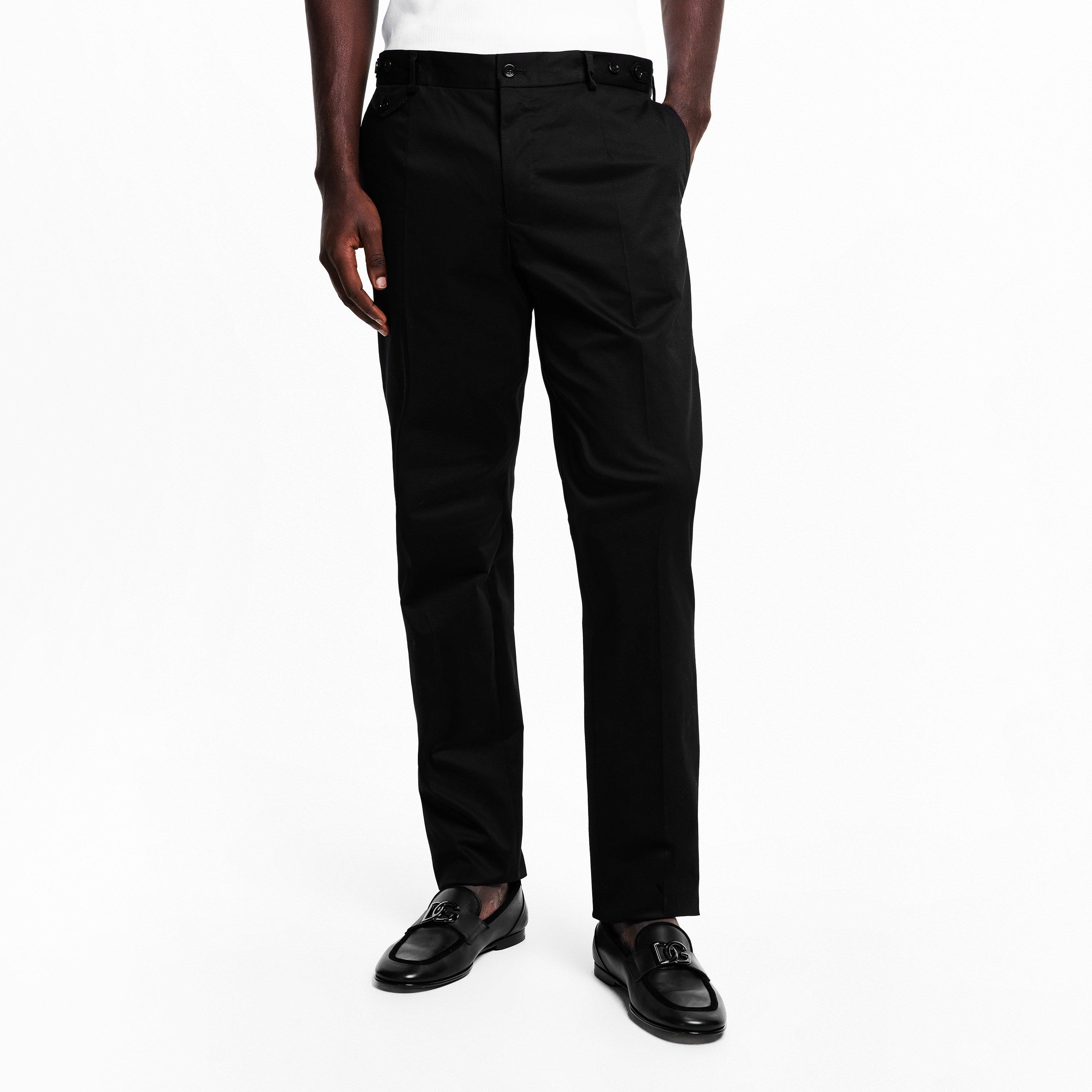 Black - Dolce and Gabbana - Mens Gabardine Trousers - 3