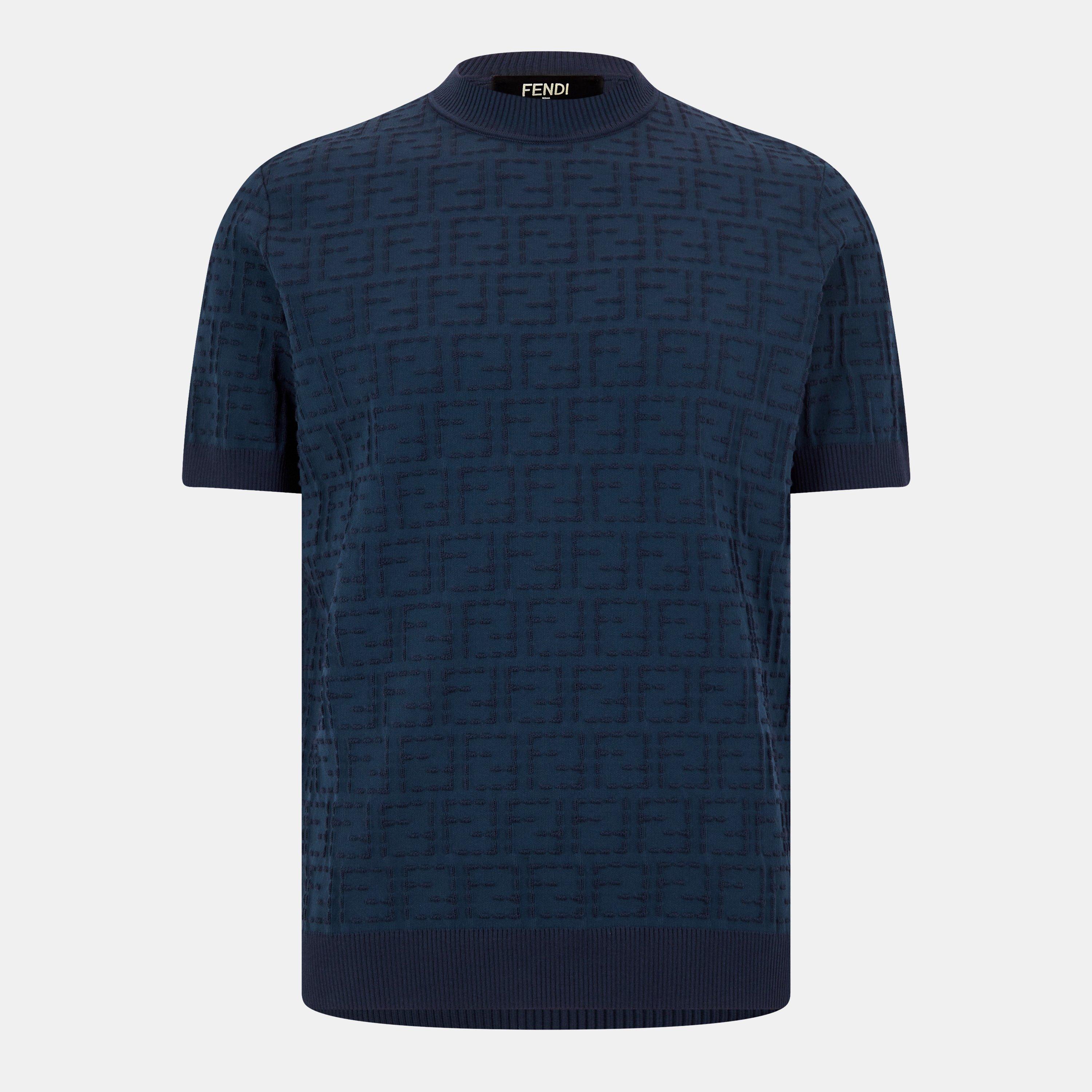 Fendi Mens FF Selleria Pullover - Abisso - Size XL (52)