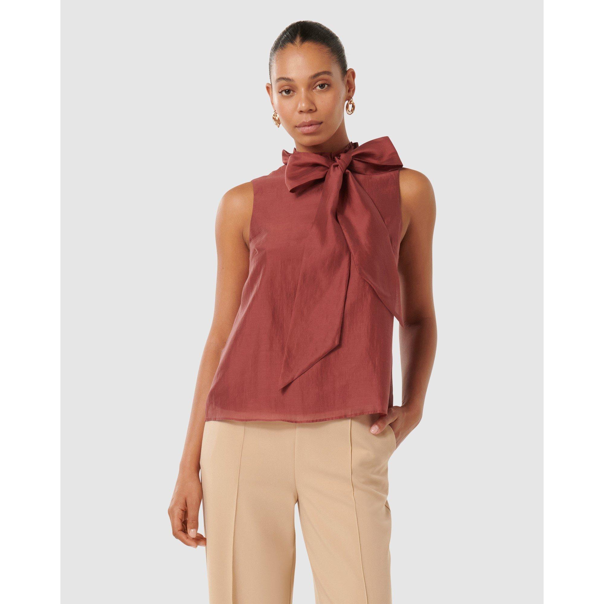 Shiraz - Forever New - Jane Tie Neck Sleeveless Top - 3