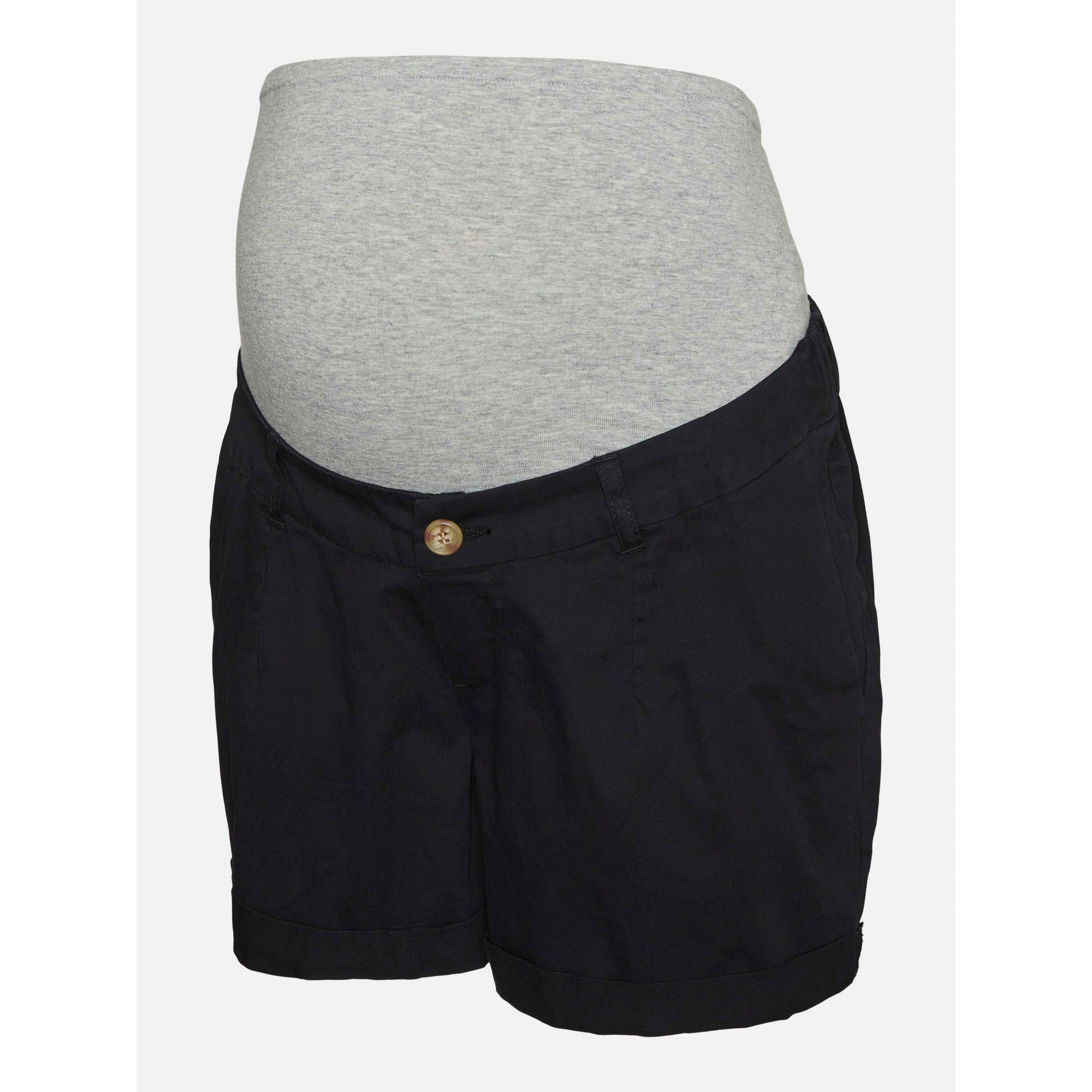 Black - Mamalicious - Women's Denim Shorts - 1