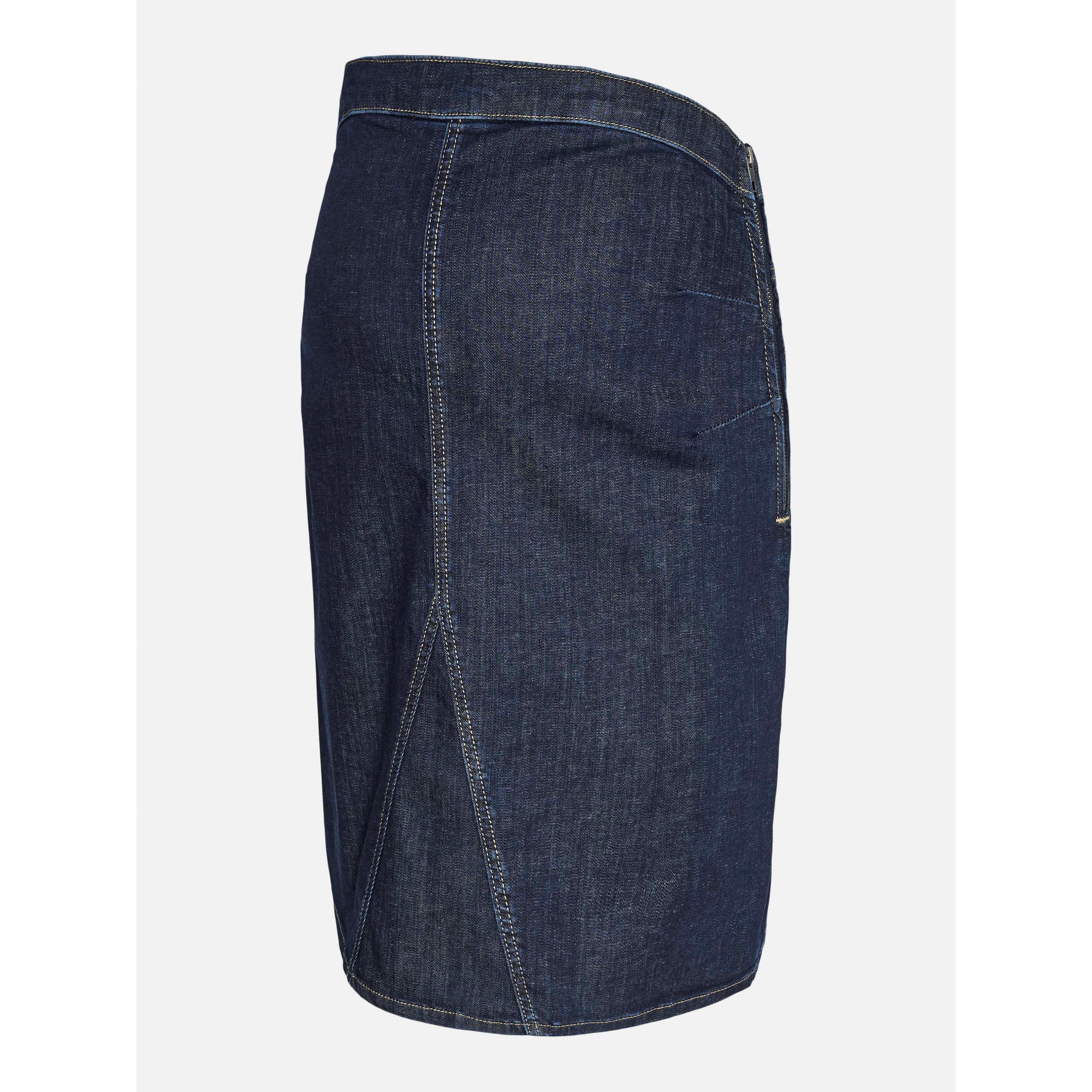 Mamalicious Women's Mama Mlatlanta Maxi Skirt - Dark Blue Denim - 12 (M)