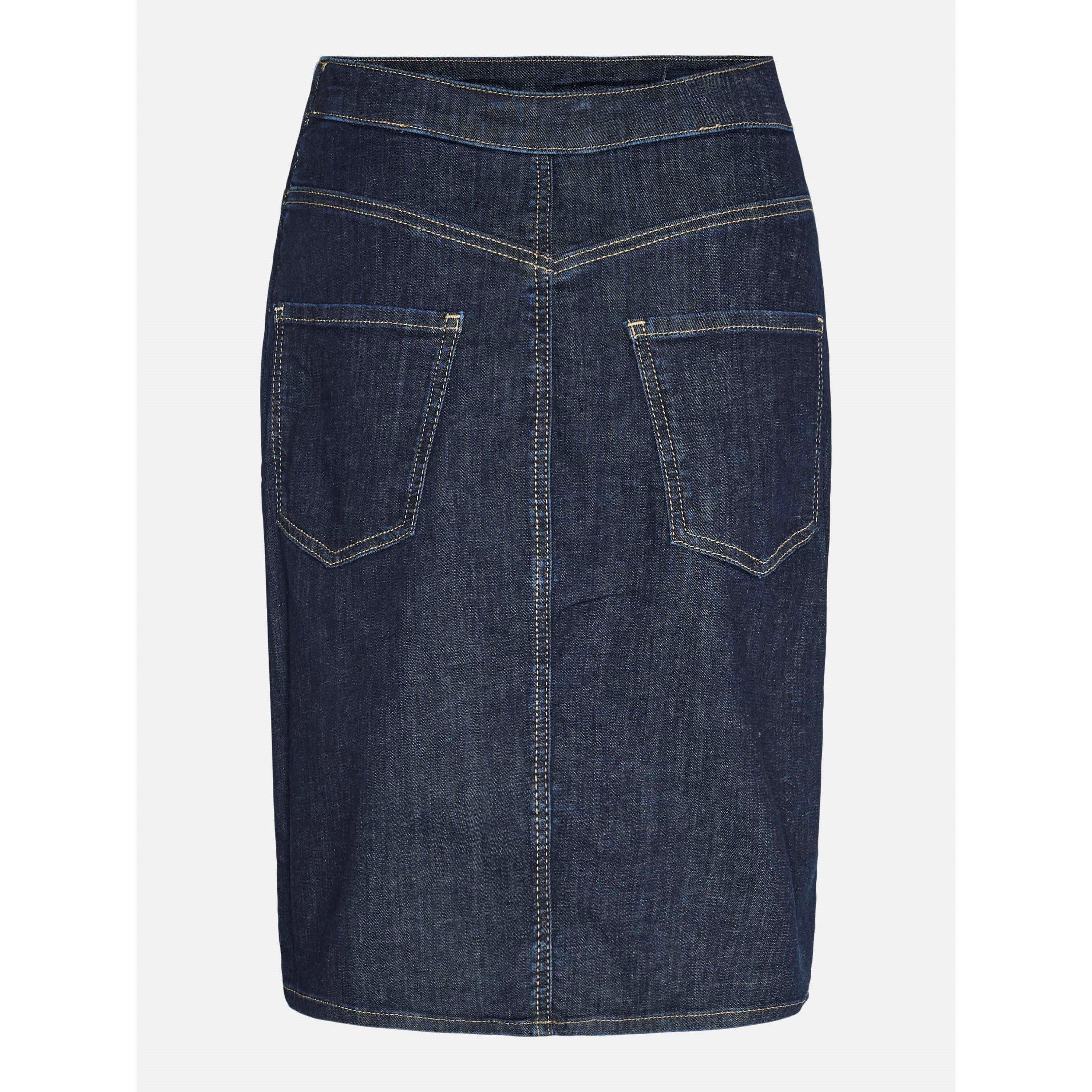 Dark Blue Denim - Mamalicious - Mama Mlatlanta Maxi Skirt - 2