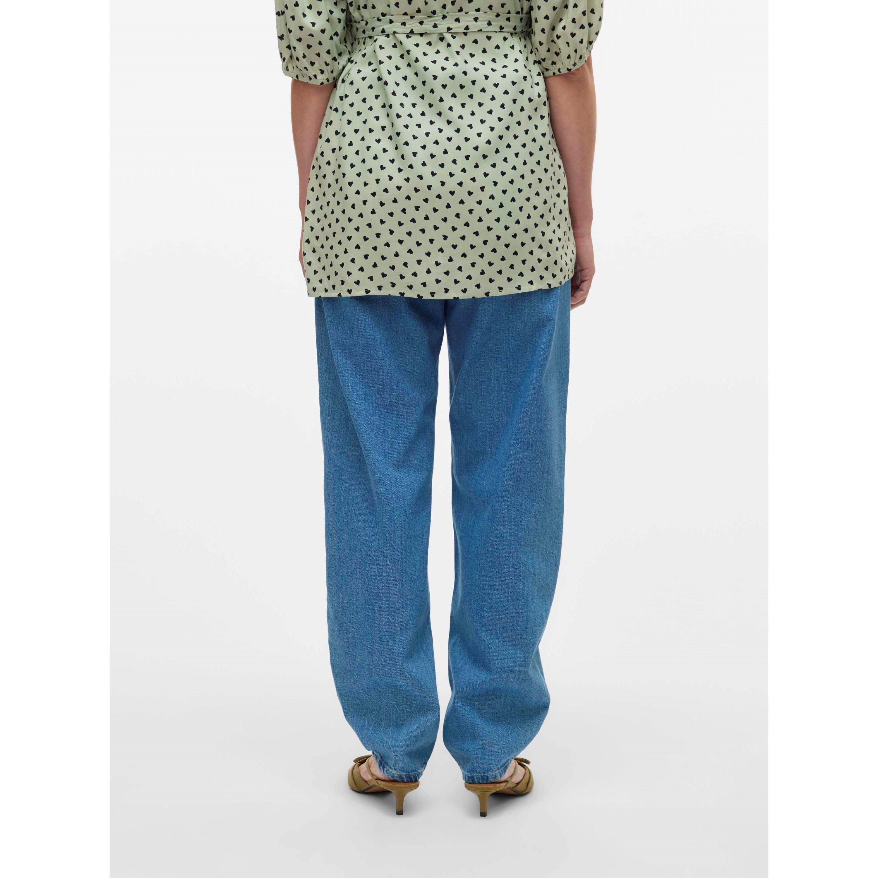 Lght Blue Denim - Mamalicious - Straight Leg Jeans - 4