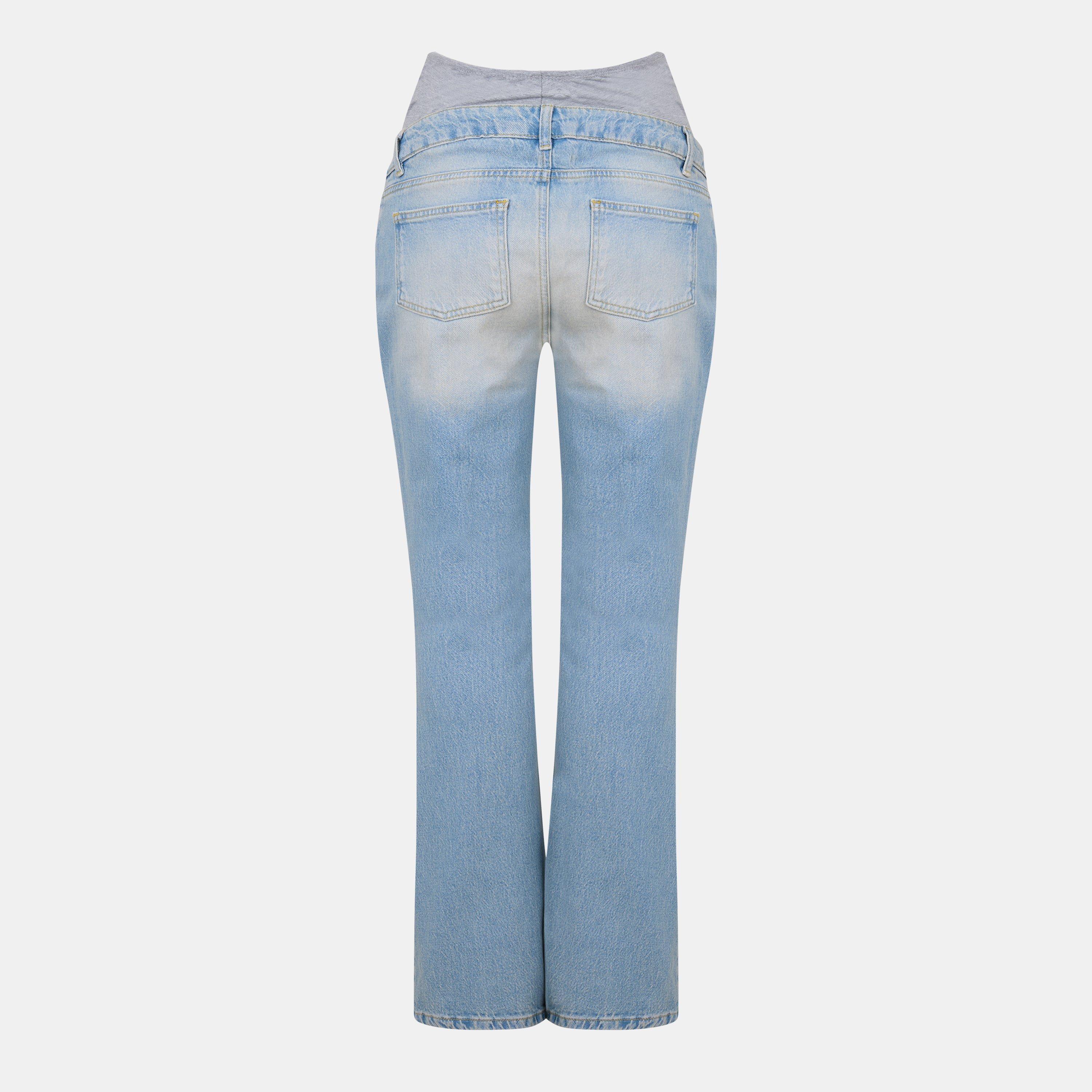 Lght Blue Denim - Mamalicious - Mama Bootcut Jeans - 2