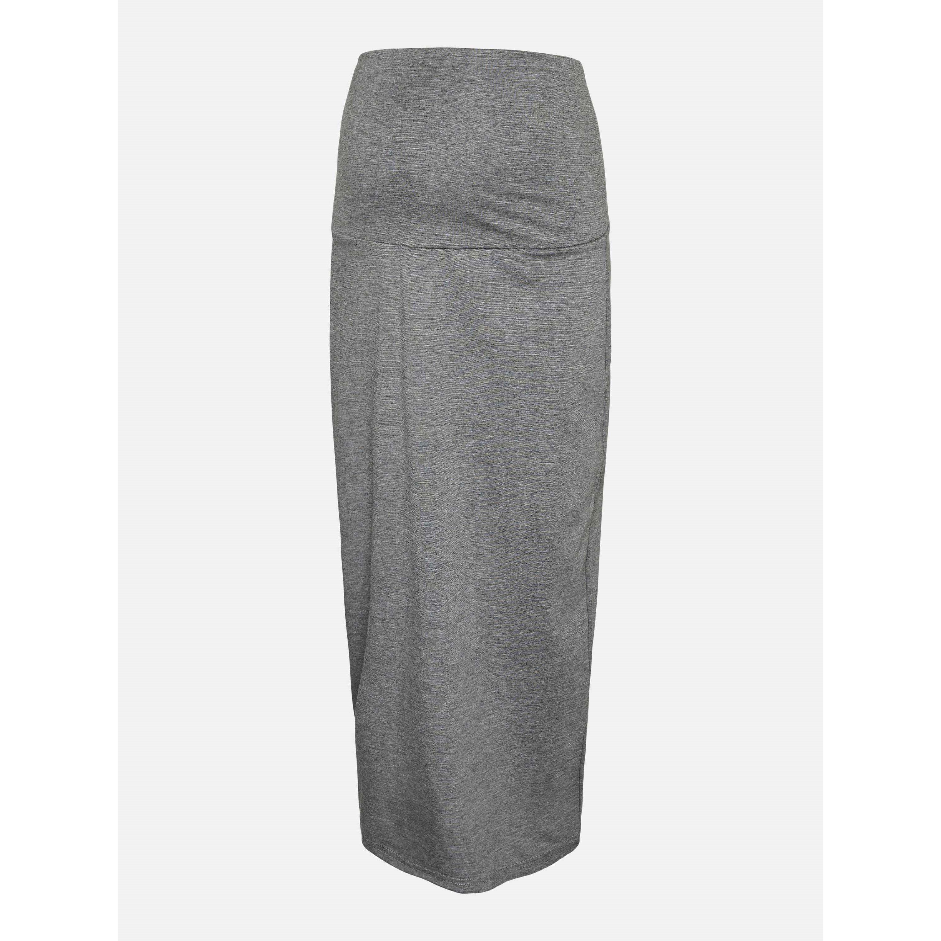 Mamalicious Women's Mama Midi Skirt - Grey Melange - 12 (M)