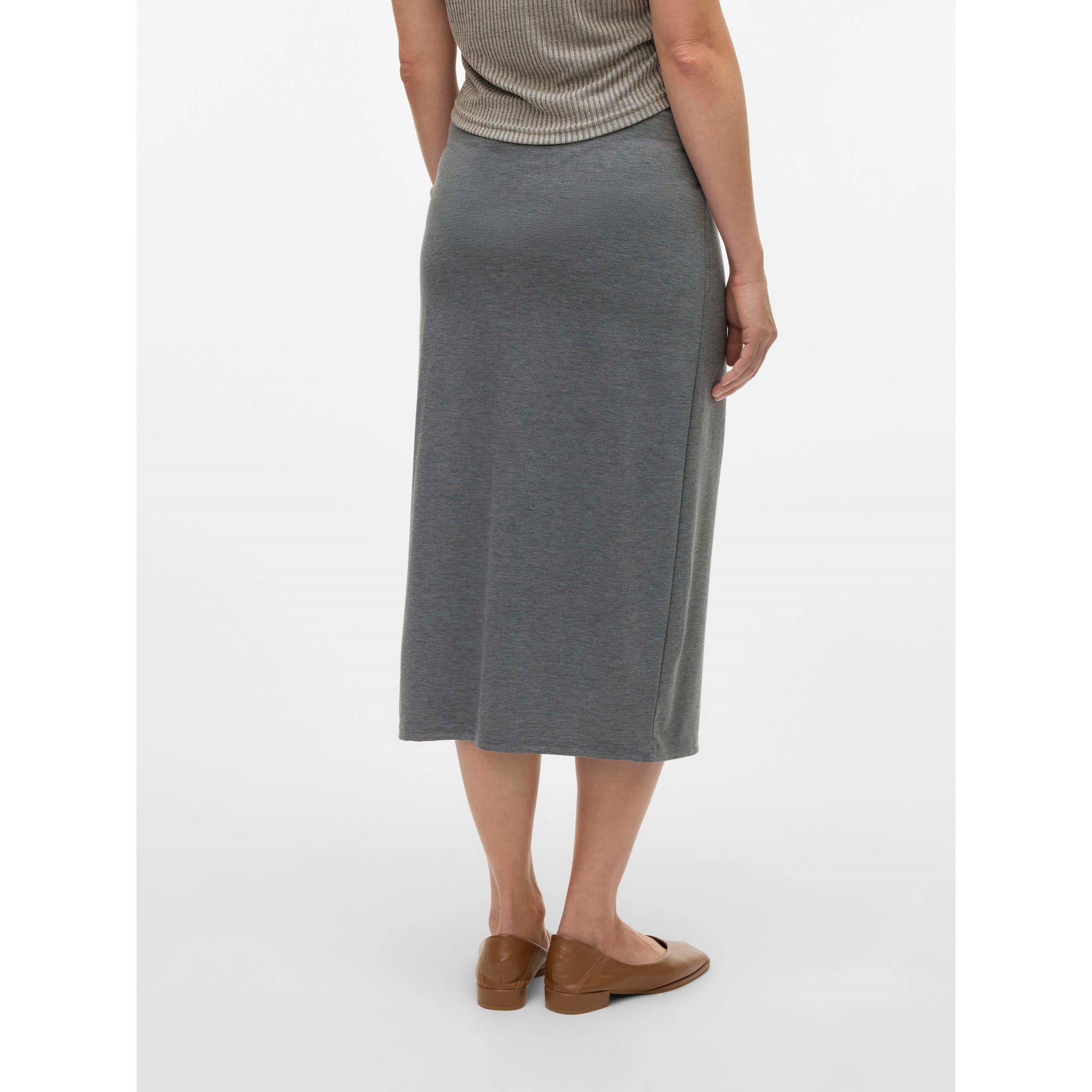 Grey Melange - Mamalicious - Mama Midi Skirt - 4