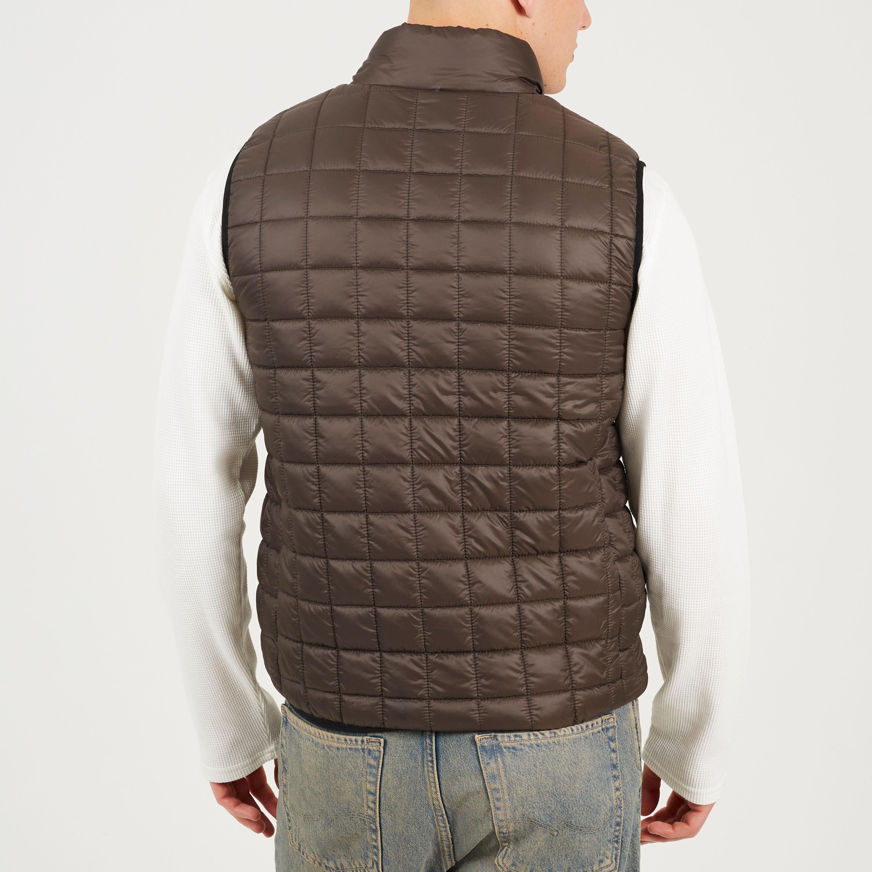 Mørkebrun - Brave Soul - Box Quilted Sleeveless Gilet - 2
