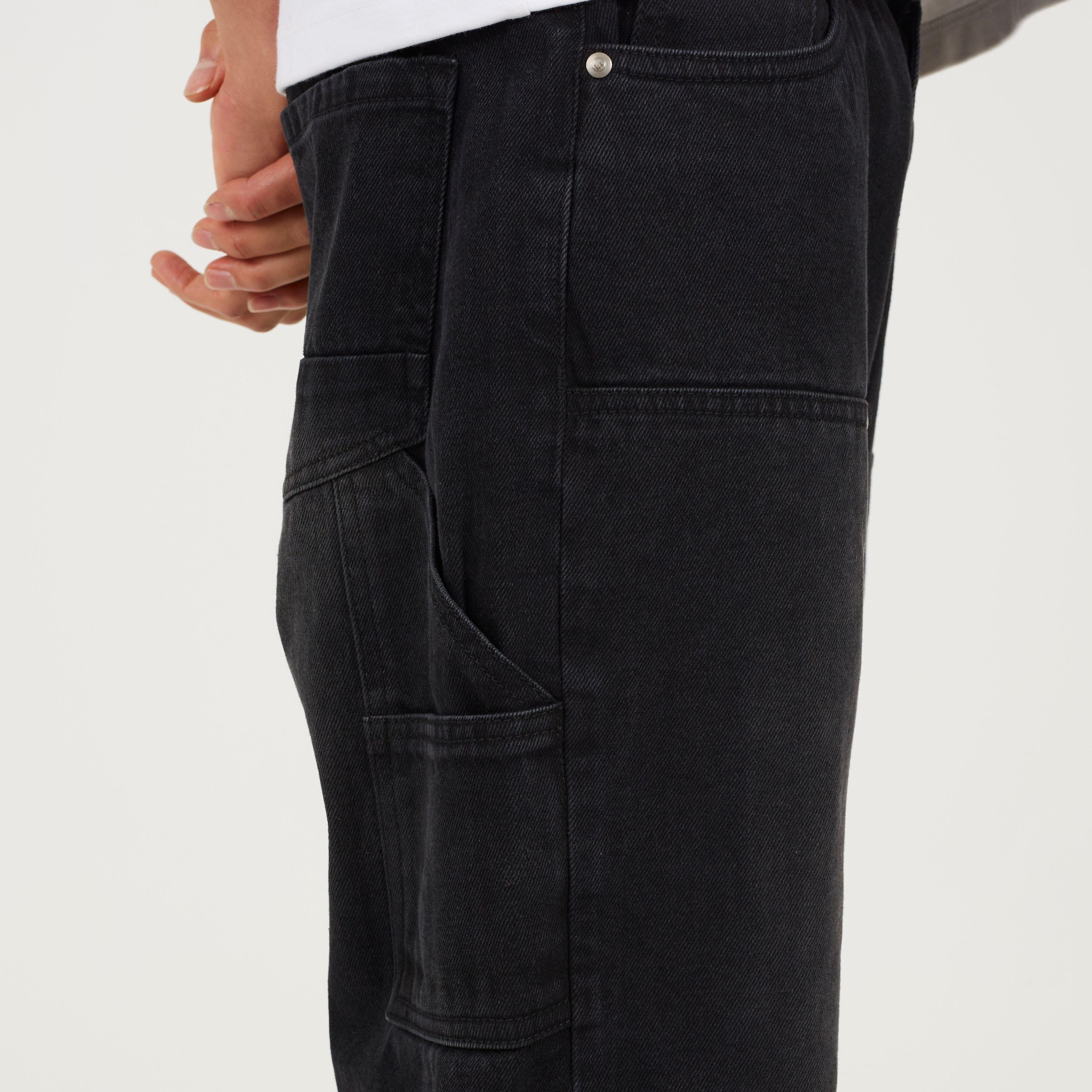 Charcoal - Brave Soul - Mens Losse Fit Carpenter Jean - 3