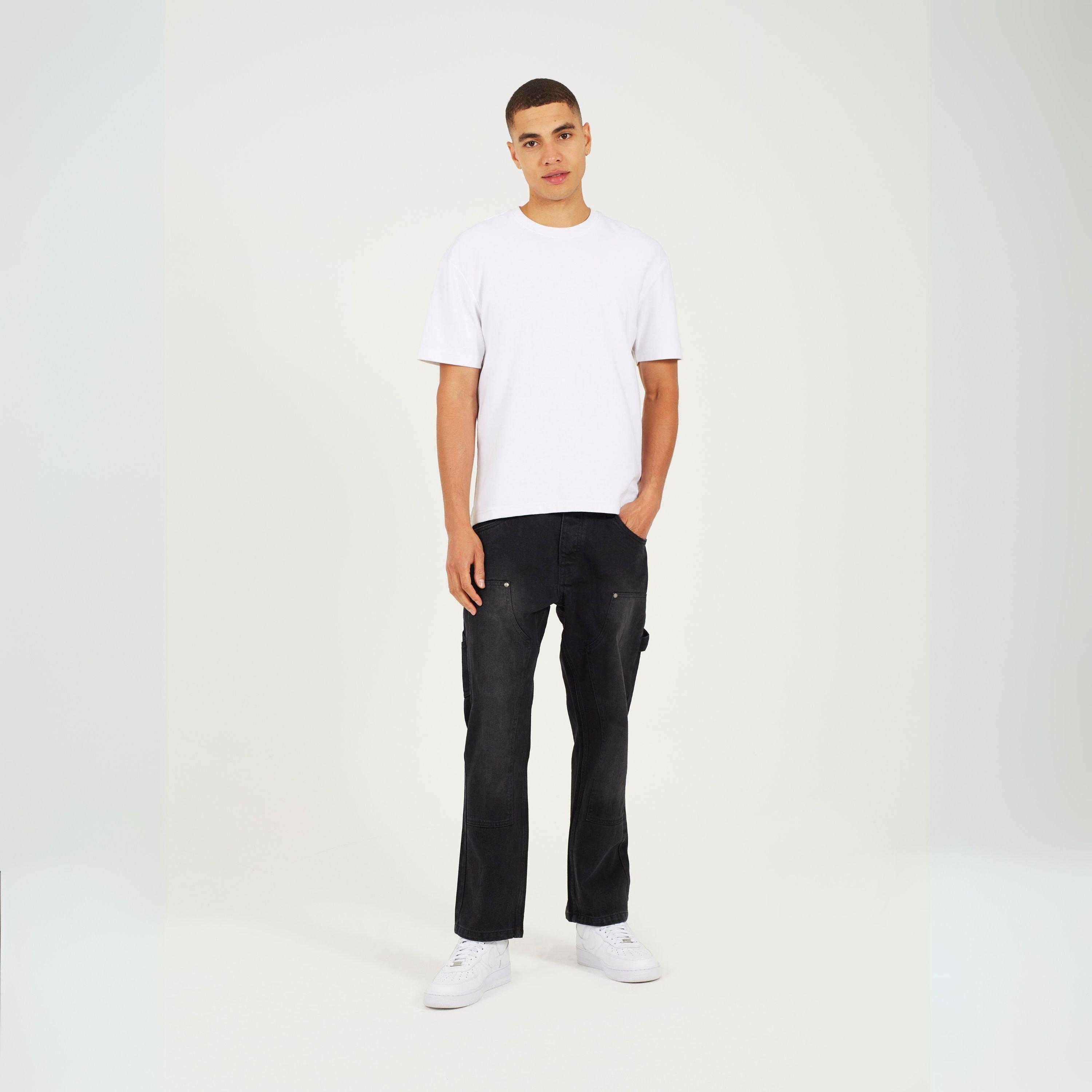 Charcoal - Brave Soul - Mens Losse Fit Carpenter Jean - 4