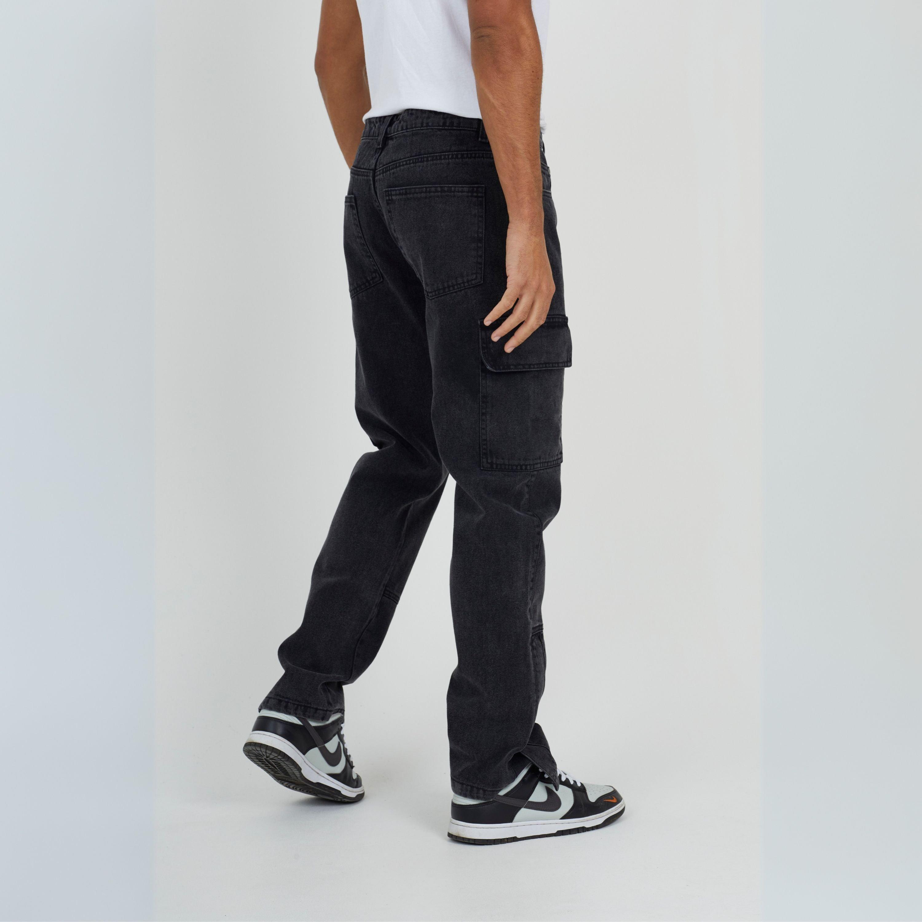 Lavage au charbon de bois - Brave Soul - Mens Loose Fit Cargo Jean - 2