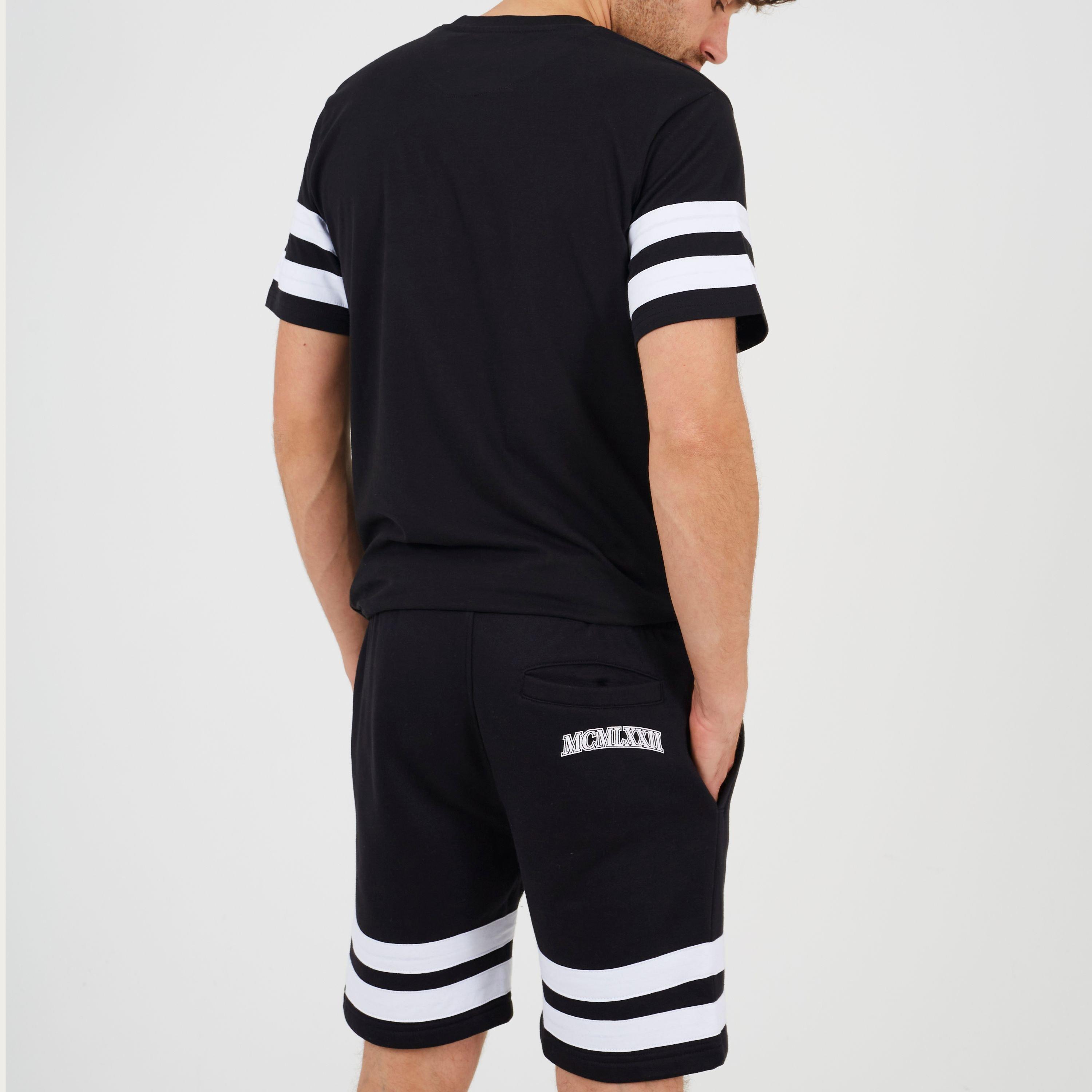 Jet Black/Wht - Brave Soul - Contrast Stripe Mens Co-od - 2