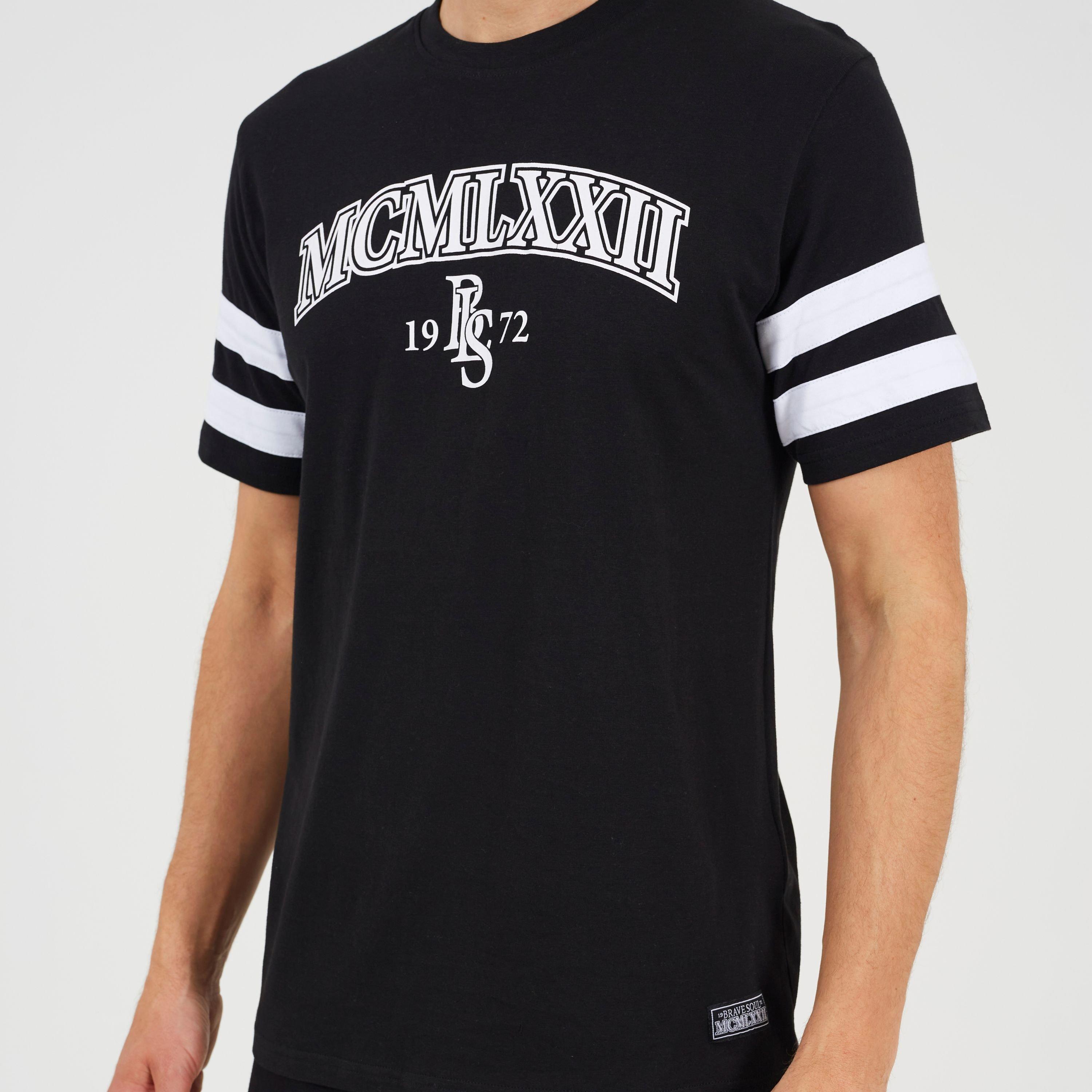 Jet Black/Wht - Brave Soul - Contrast Stripe Mens Co-od - 3