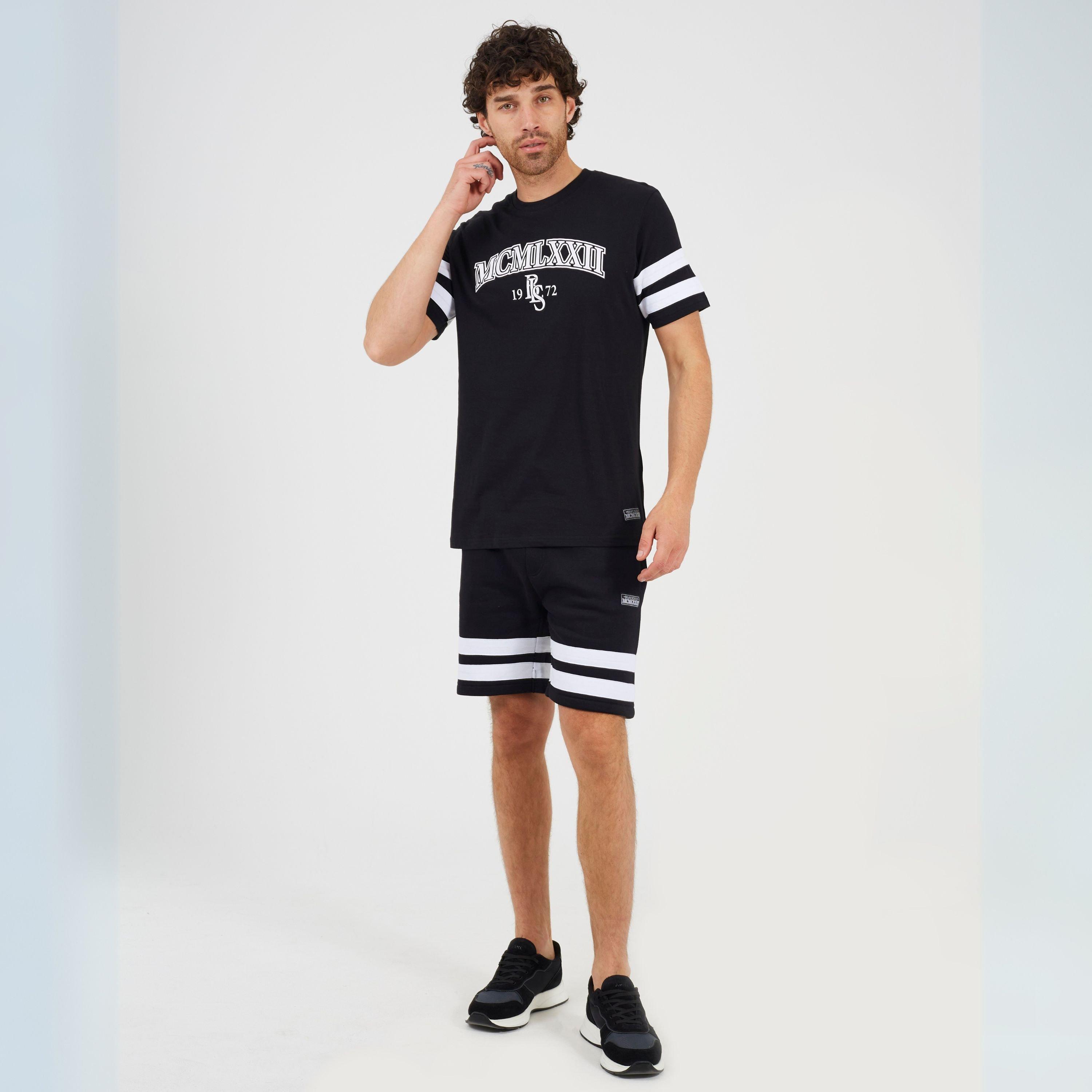 Jet Black/Wht - Brave Soul - Contrast Stripe Mens Co-od - 4