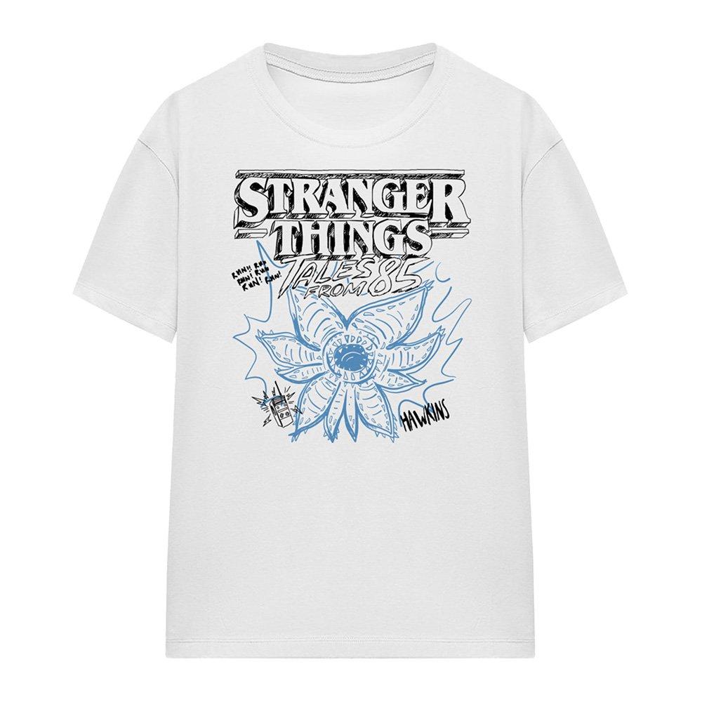 White - Stranger Things - Stranger Things Tales From 85 Demo Sketch T-Shirt - 4