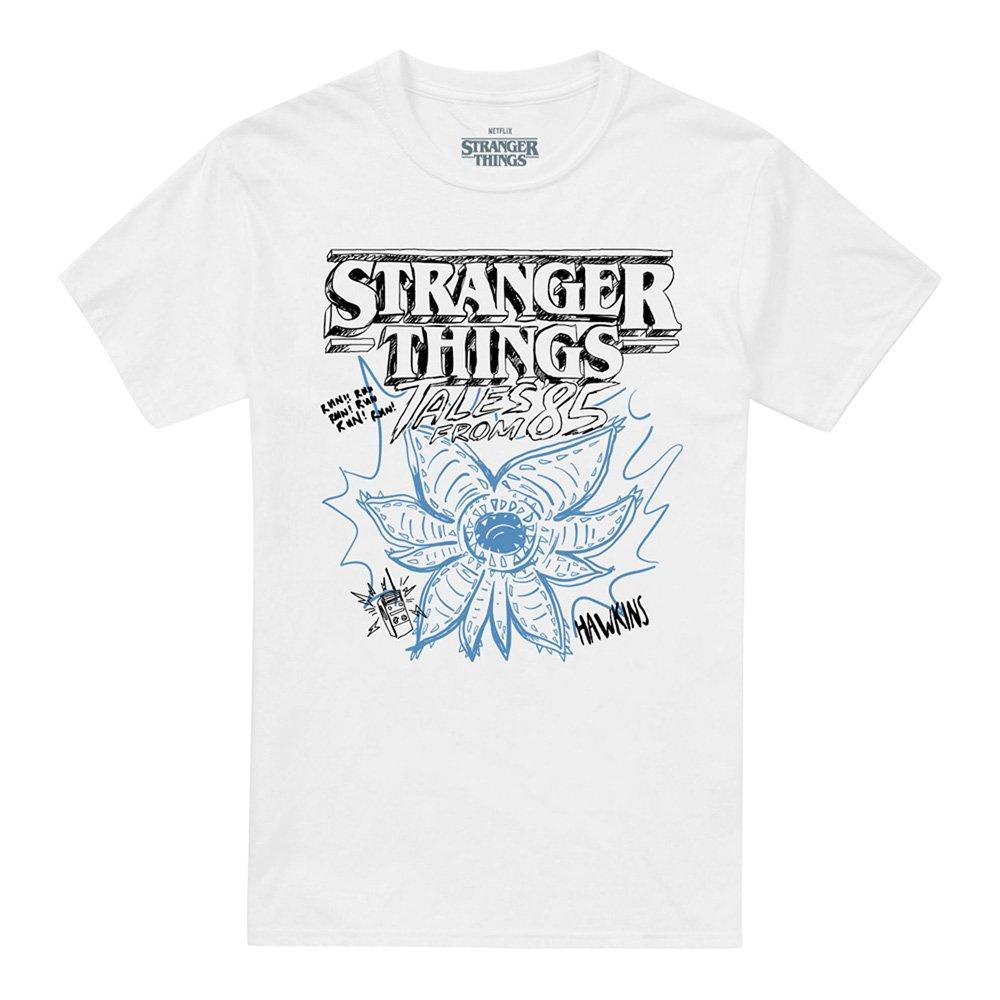 White - Stranger Things - Stranger Things Tales From 85 Demo Sketch T Shirt - 4