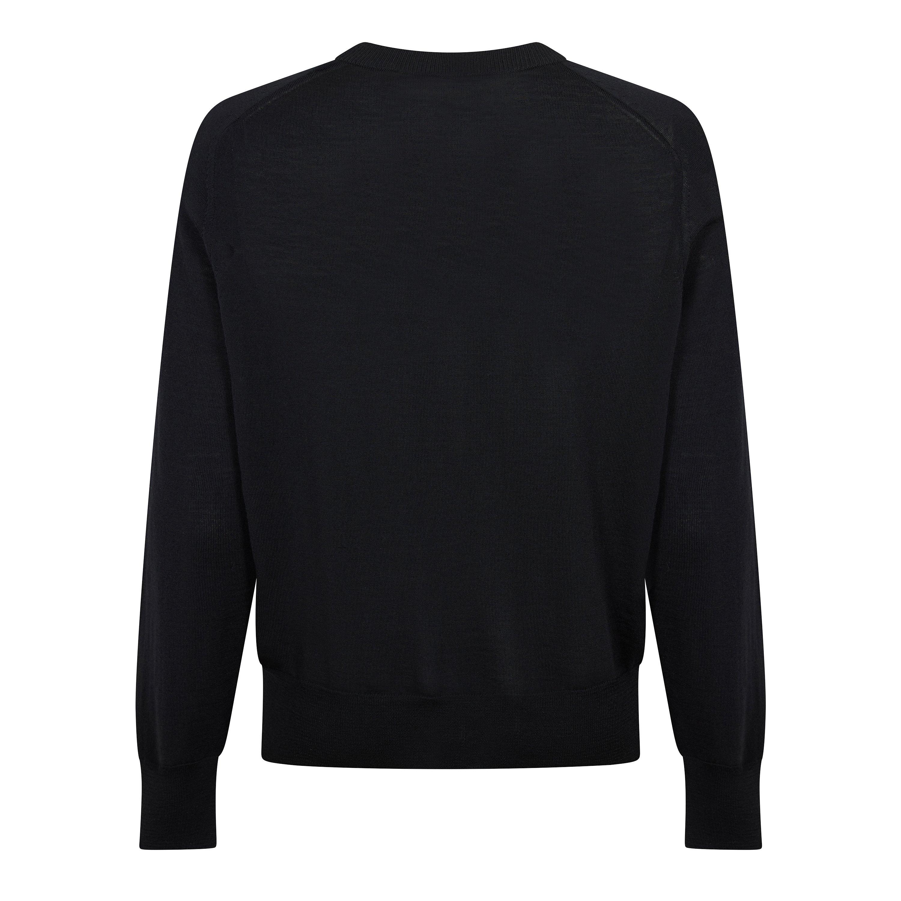 Black - Ami Paris - Men's Crew Neck Jumper - 2