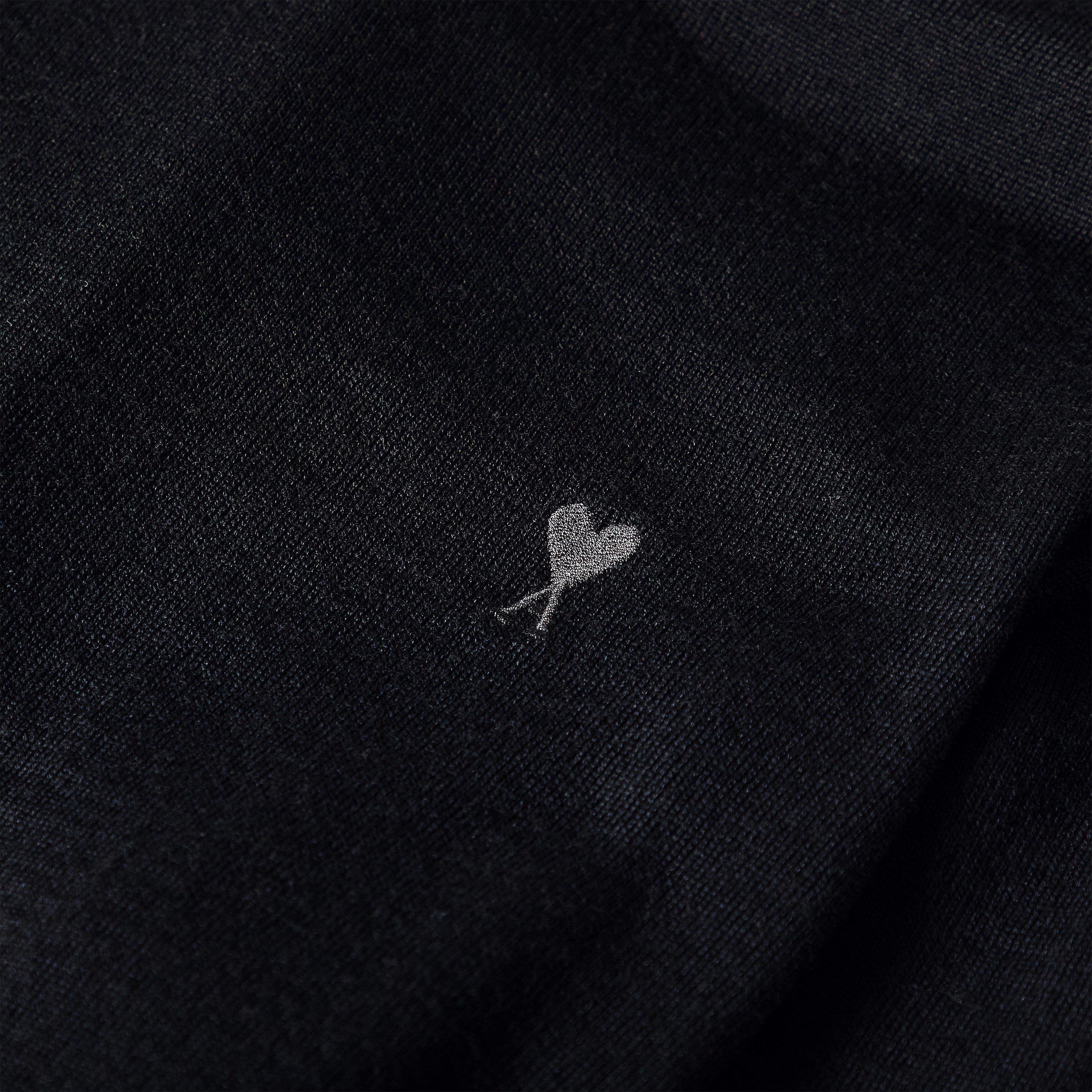 Black - Ami Paris - Men's Crew Neck Jumper - 3