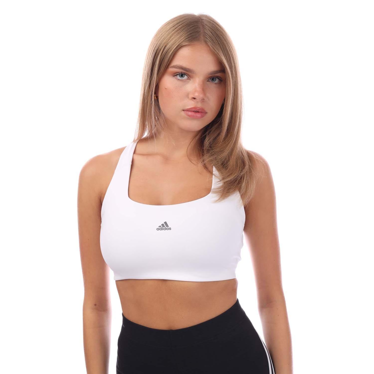 White - adidas - Powerimpact Training Medium-Support Bra - 1