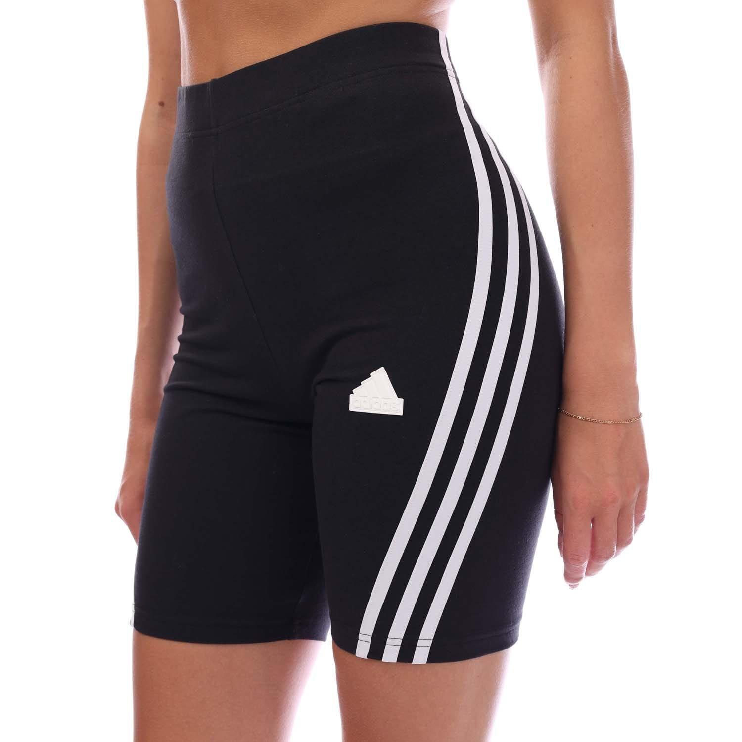 Zwart-Wit - adidas - Future Icons 3-Stripes Bike Shorts - 2