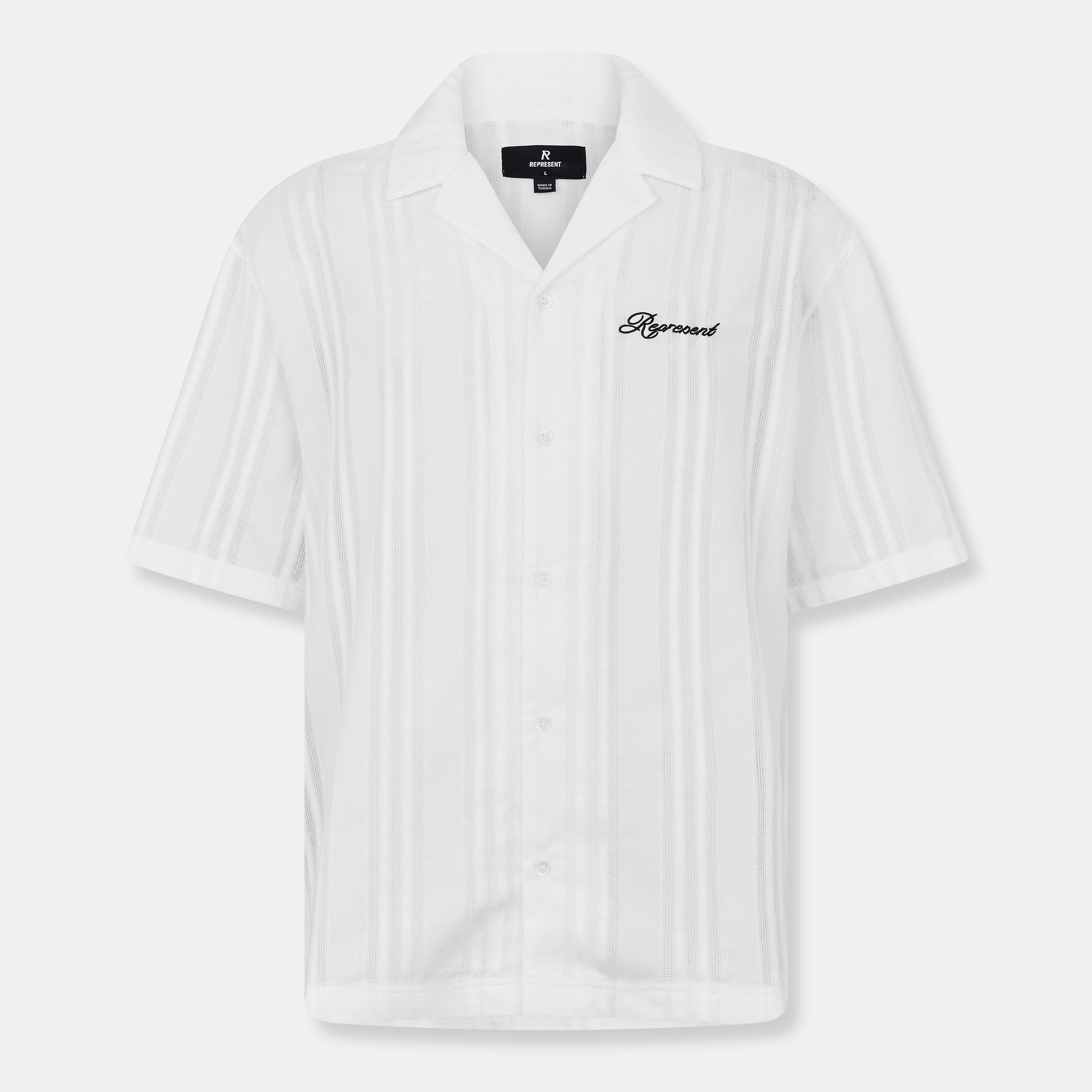 Antique White - Represent - Men's Short Sleeve Bowling Shirt - 1