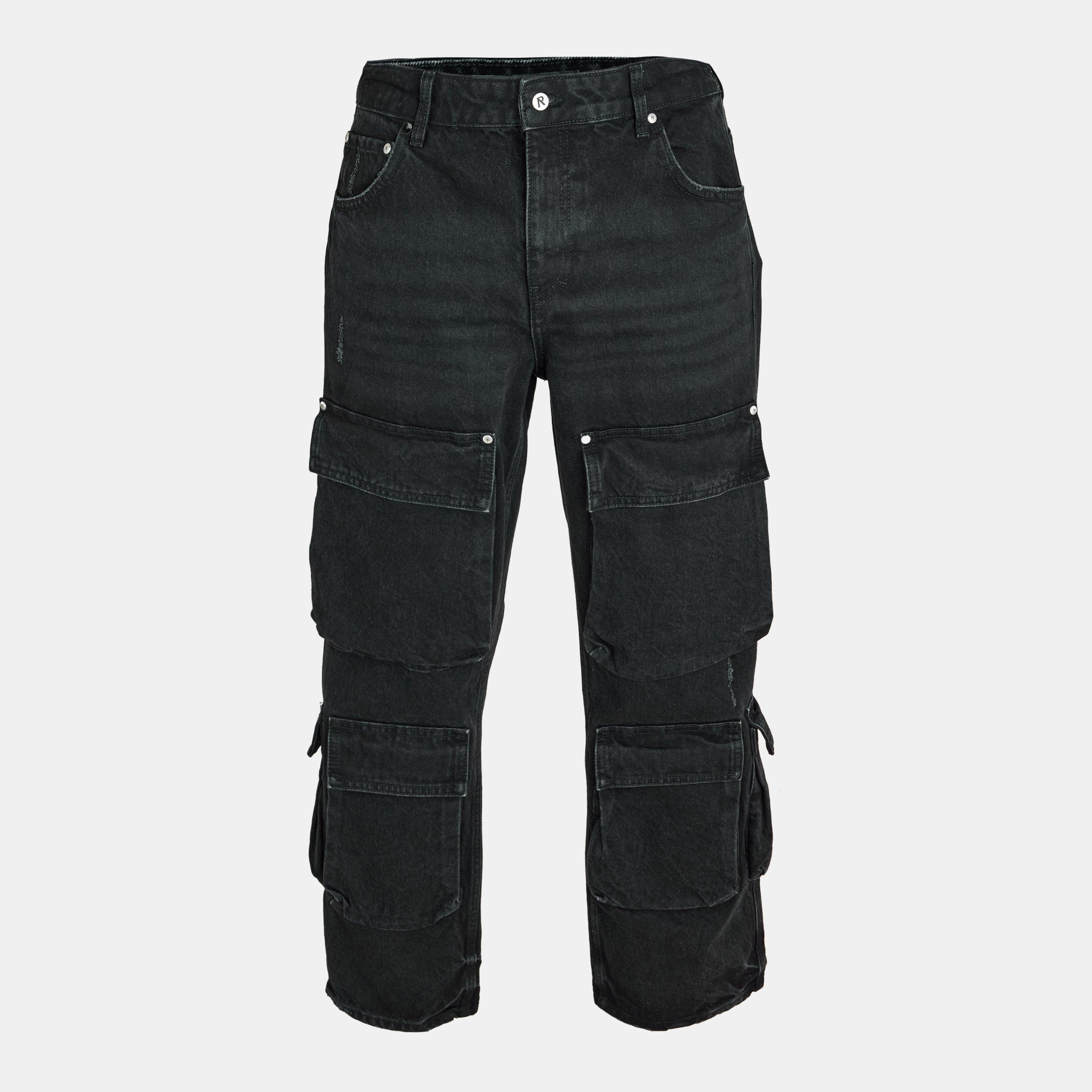 Represent Men's Cargo Jeans - Black - 32W R