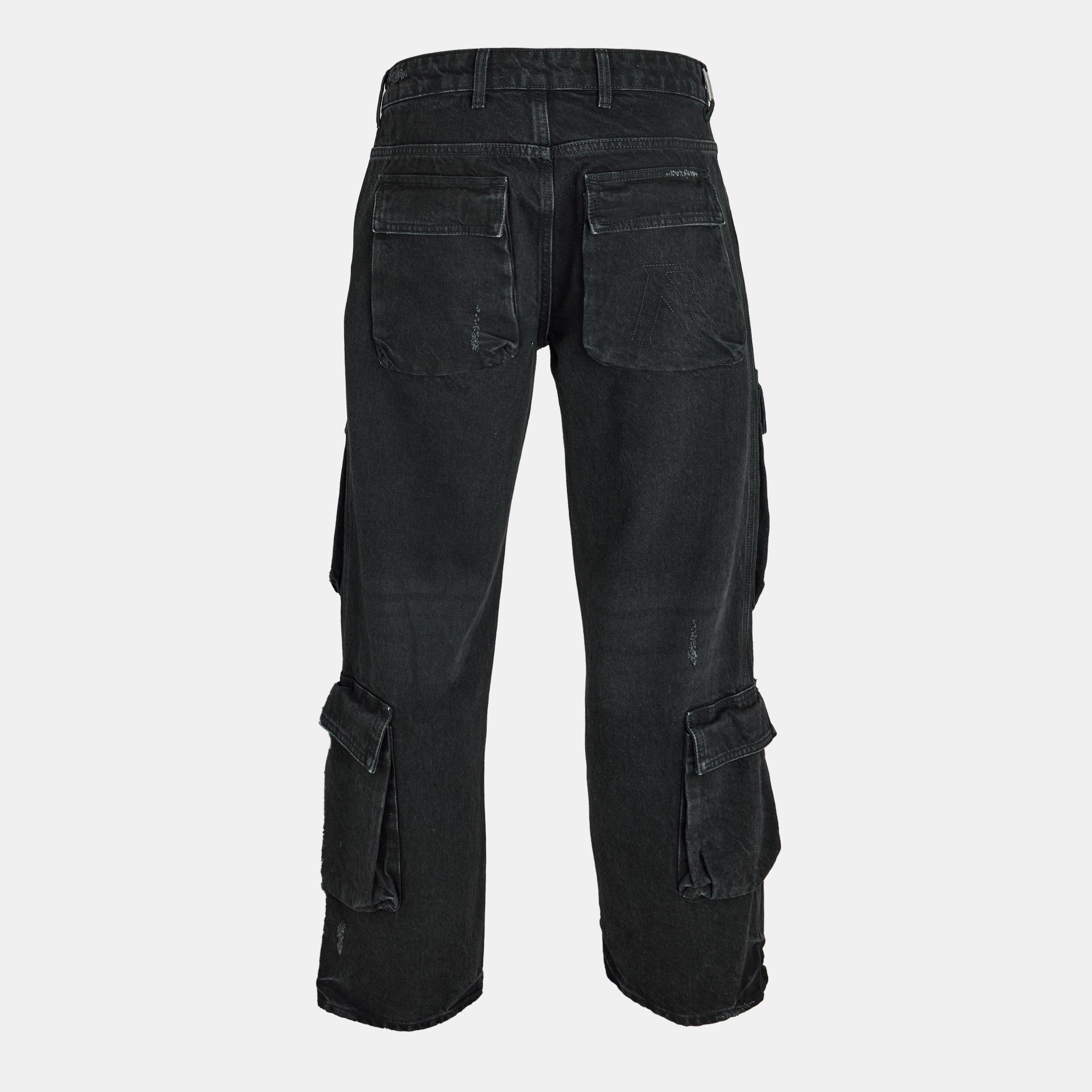 Black - Represent - Men's Cargo Jeans - 2