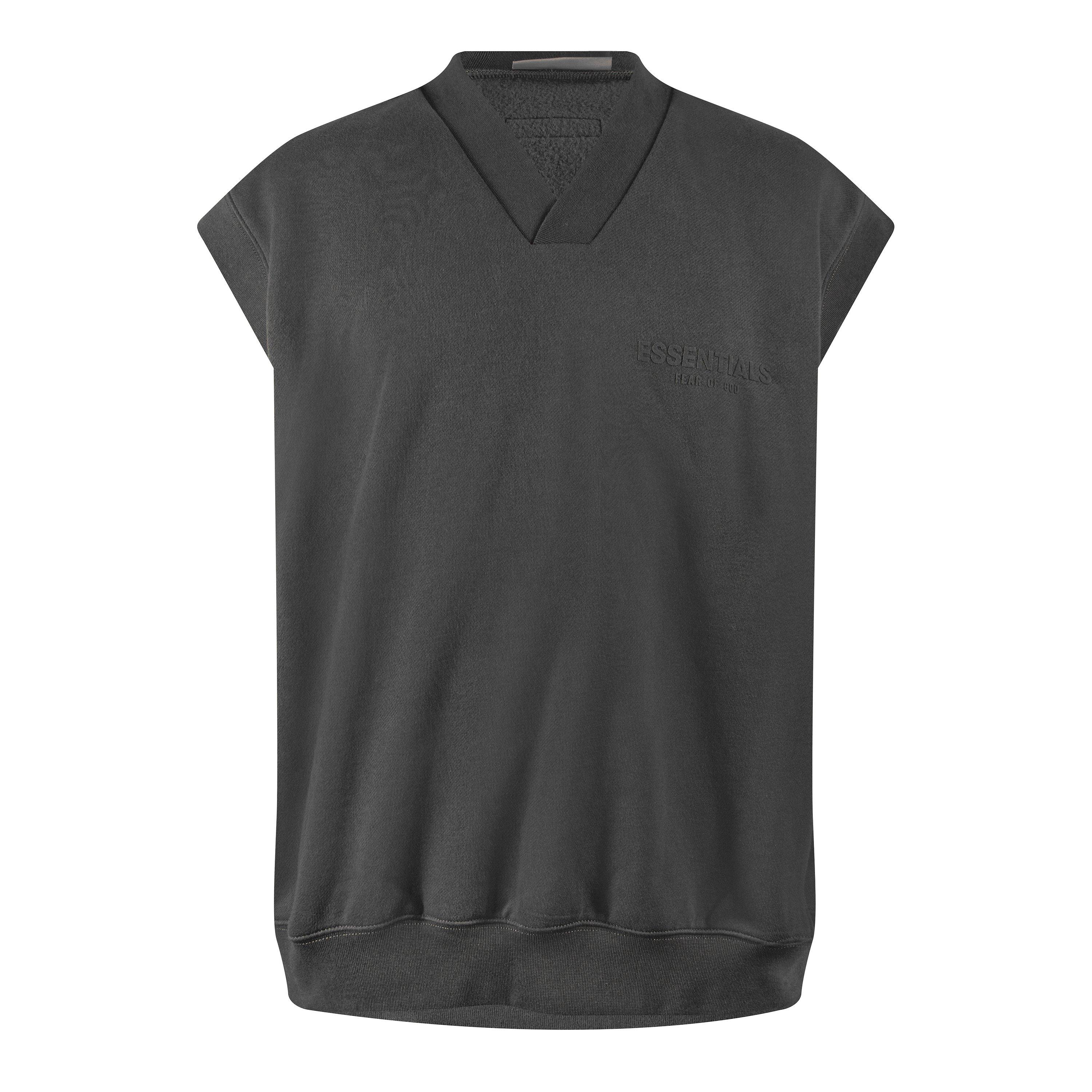Fear Of God Essentials Men's Knitted Sweater Vest - Off Black - Large