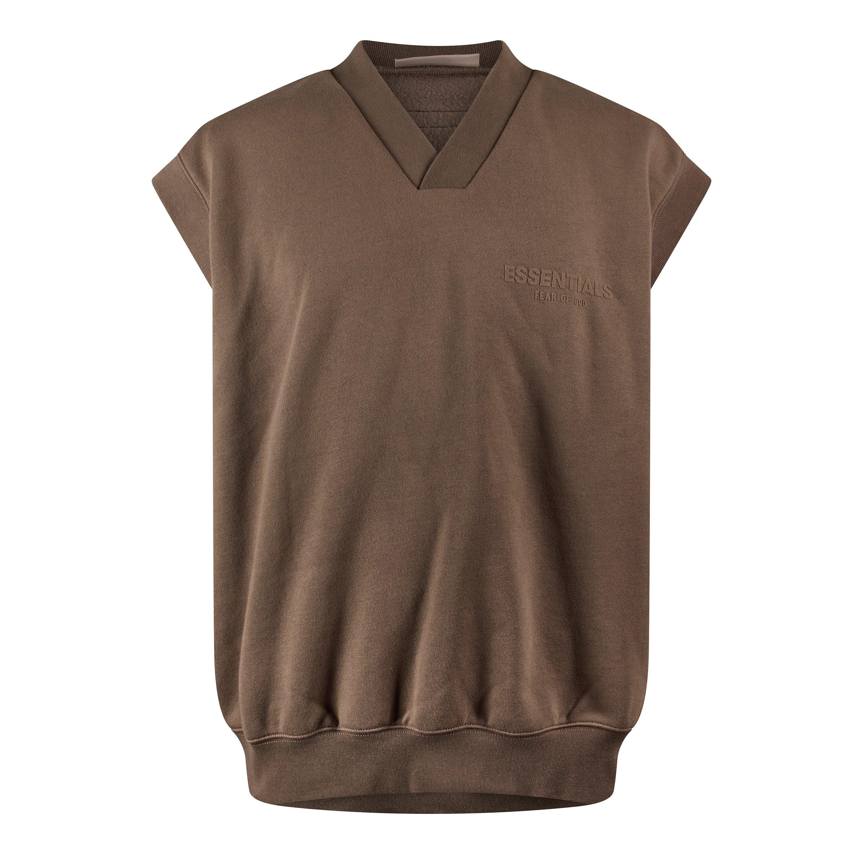 Fear Of God Essentials Men's Knitted Sweater Vest - Wood - Medium