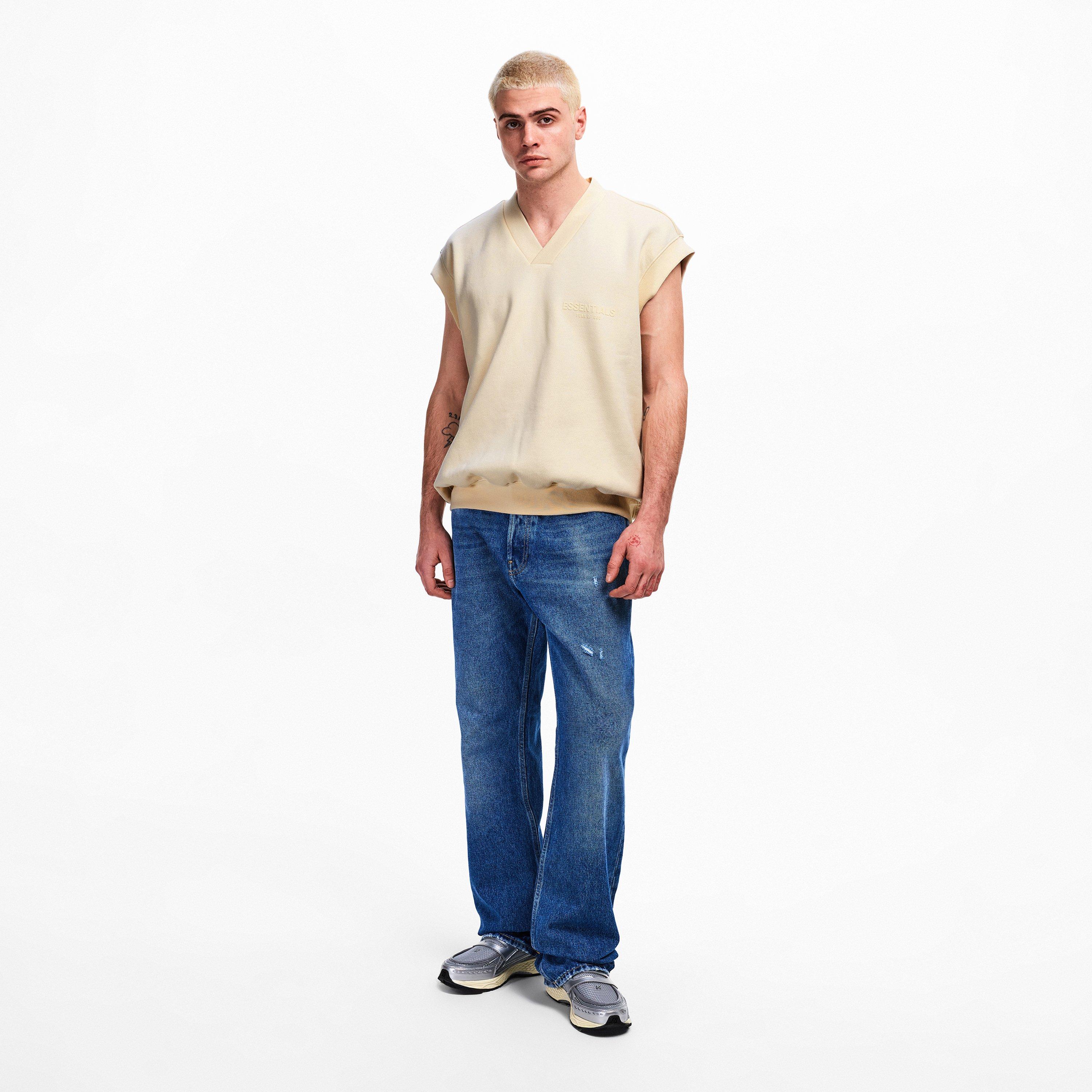 Egg Shell - Fear Of God Essentials - Men's Knitted Sweater Vest - 6