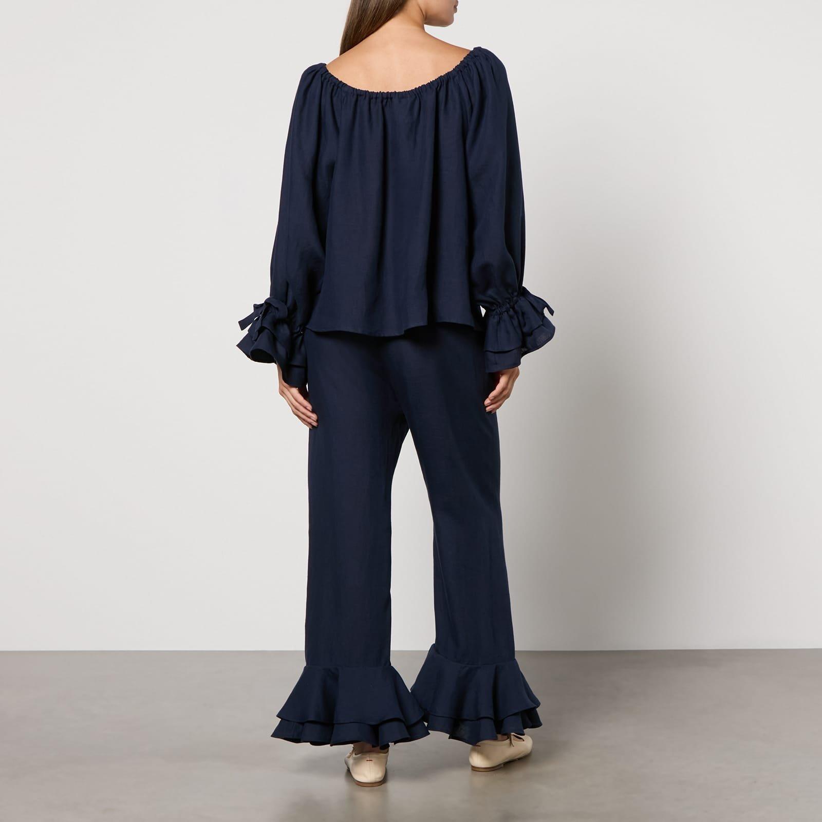 Navy - Sleeper - Cha Cha Linen Lounge Set - 2